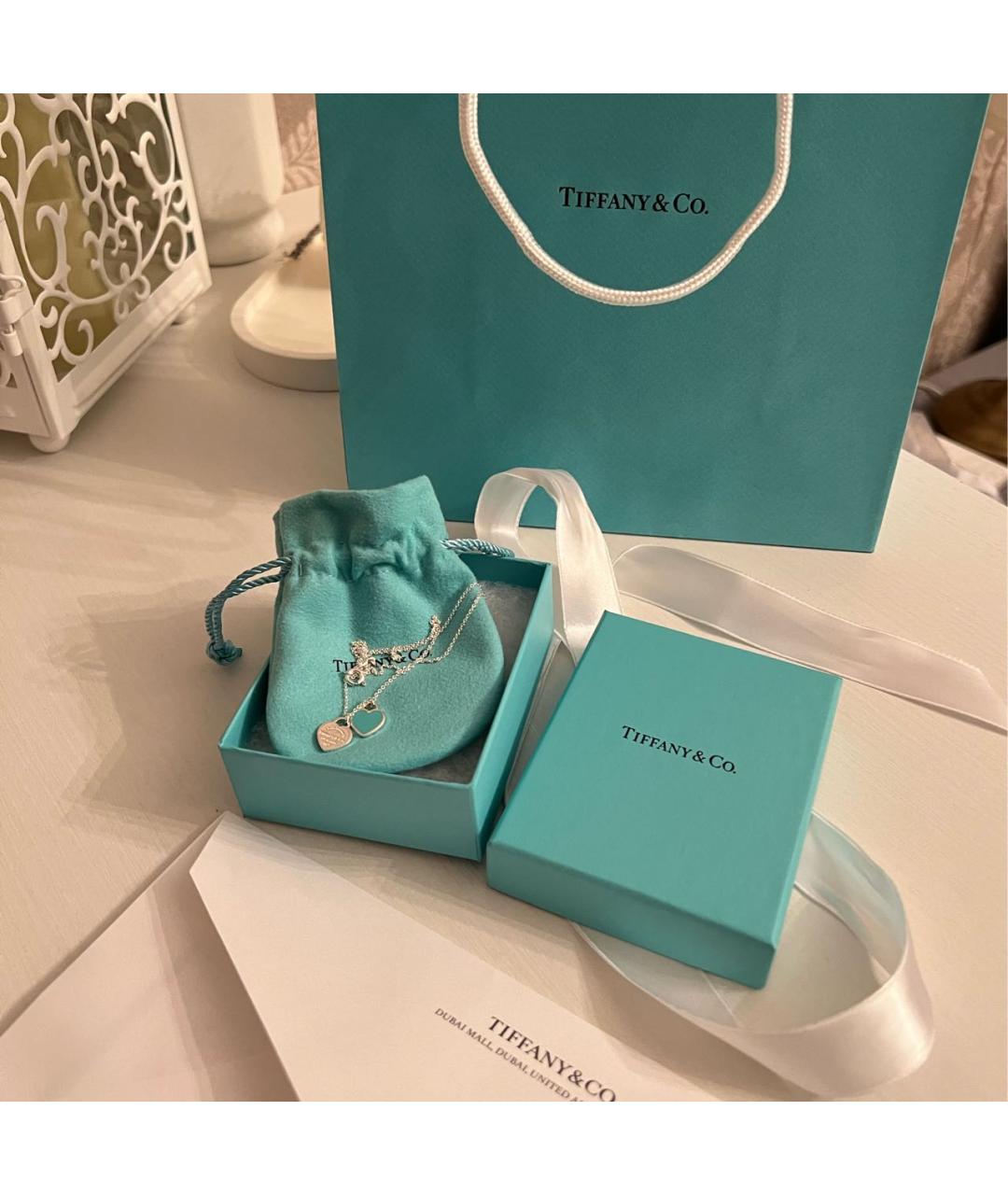 TIFFANY&CO Бирюзовая серебряная цепочка, фото 5