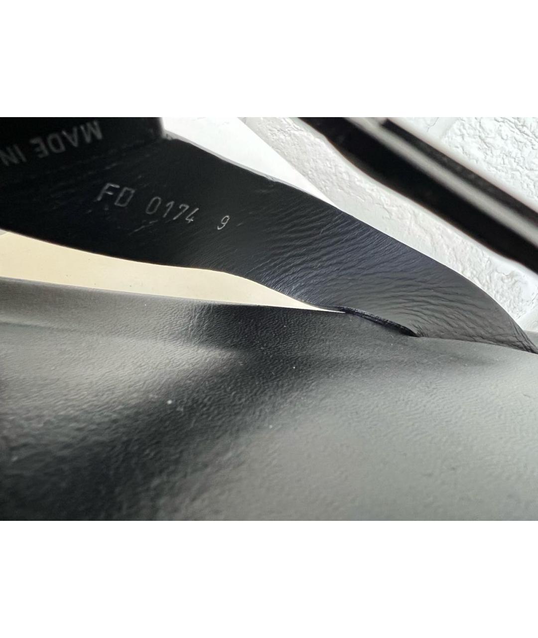 LOUIS VUITTON Черные кожаные шлепанцы, фото 7