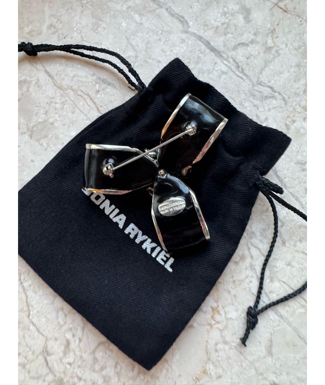 SONIA RYKIEL Черная булавка / брошь, фото 5