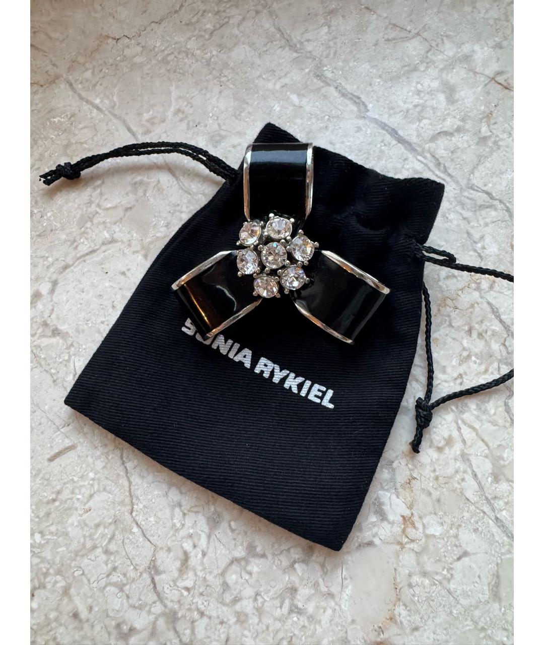 SONIA RYKIEL Черная булавка / брошь, фото 2