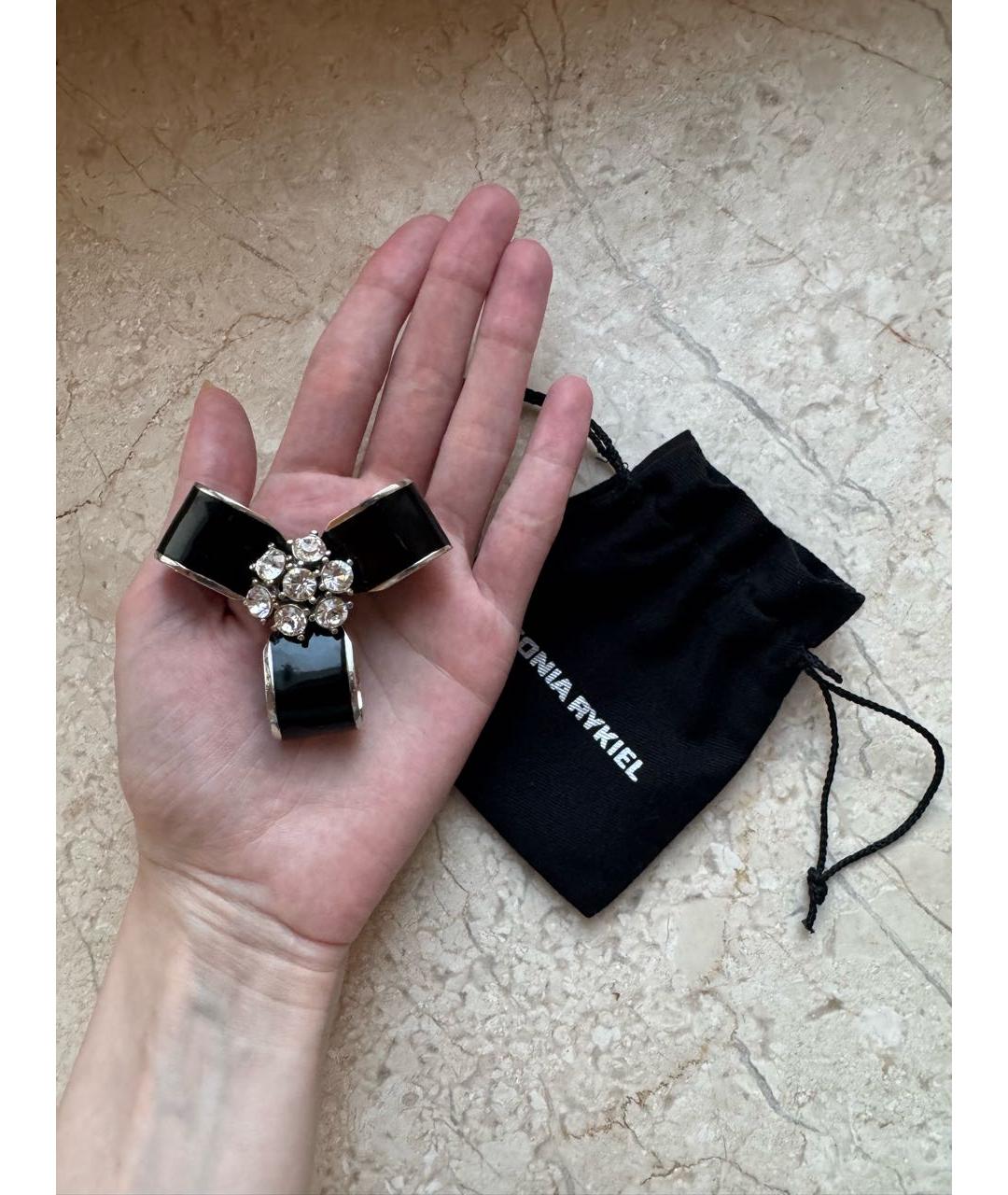 SONIA RYKIEL Черная булавка / брошь, фото 4