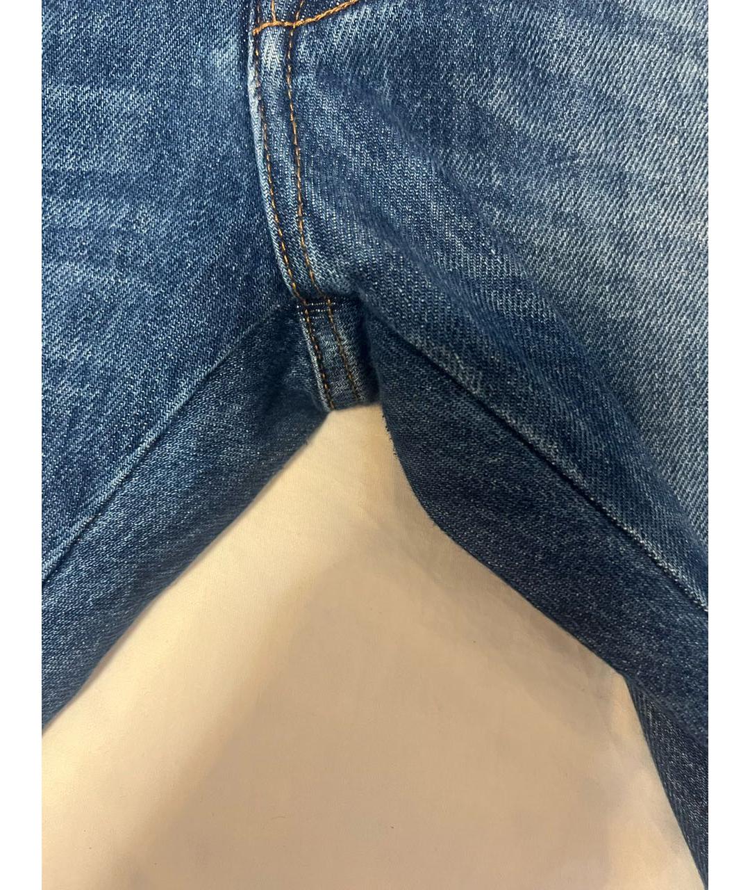 VALENTINO Синие хлопковые прямые джинсы, фото 7