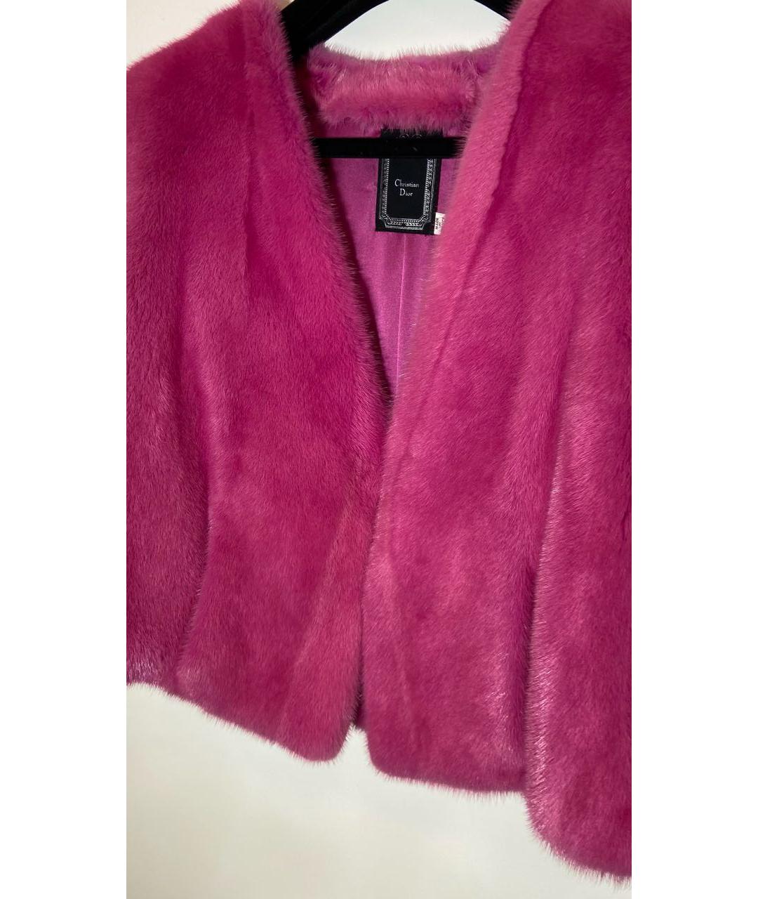 CHRISTIAN DIOR Фуксия меховая шуба, фото 5