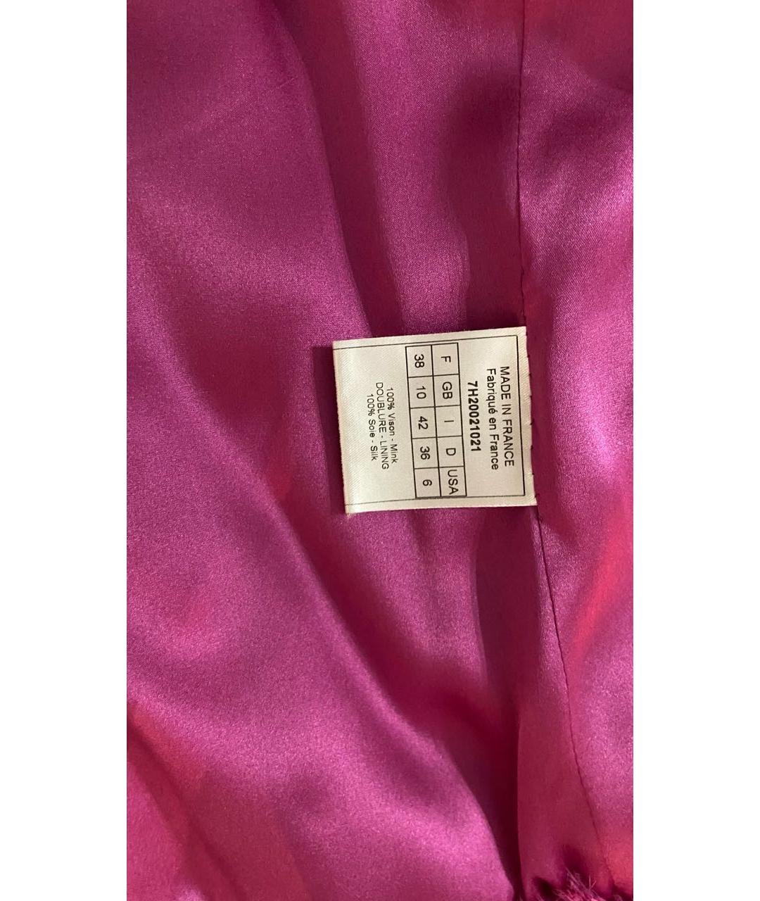 CHRISTIAN DIOR Фуксия меховая шуба, фото 6