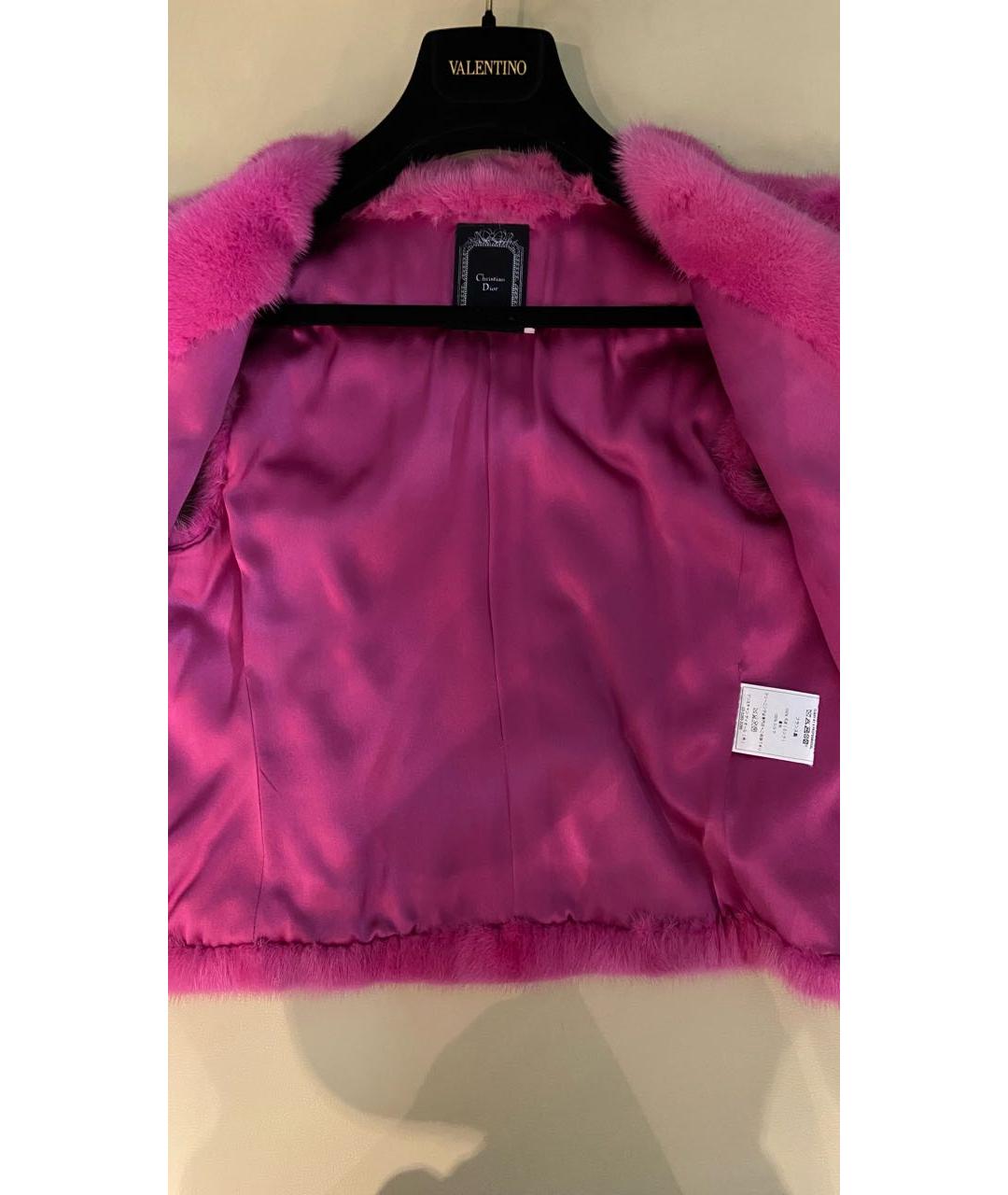 CHRISTIAN DIOR Фуксия меховая шуба, фото 4