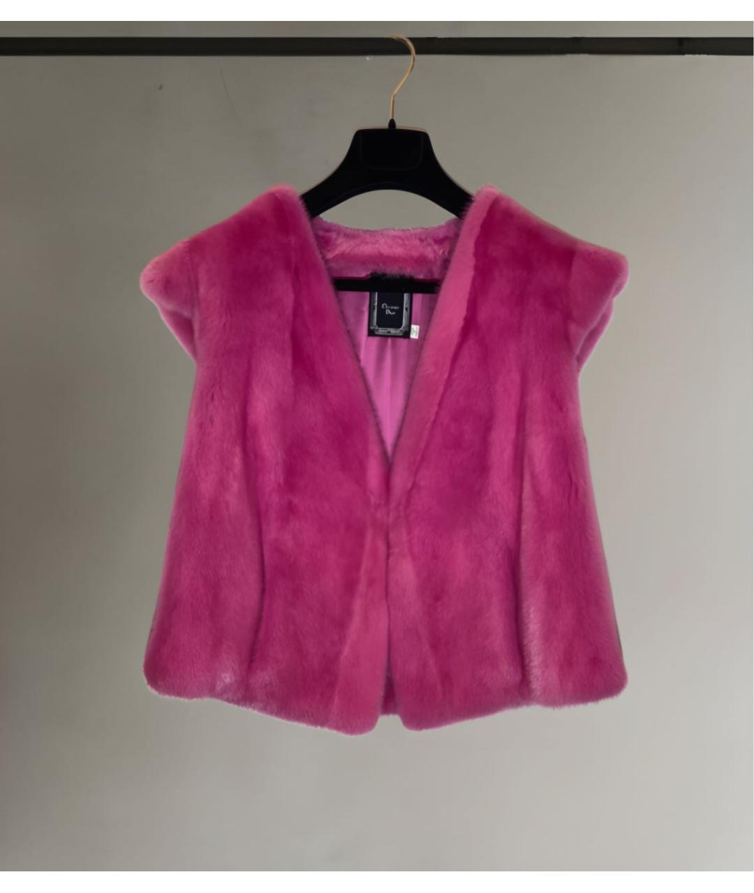 CHRISTIAN DIOR Фуксия меховая шуба, фото 8