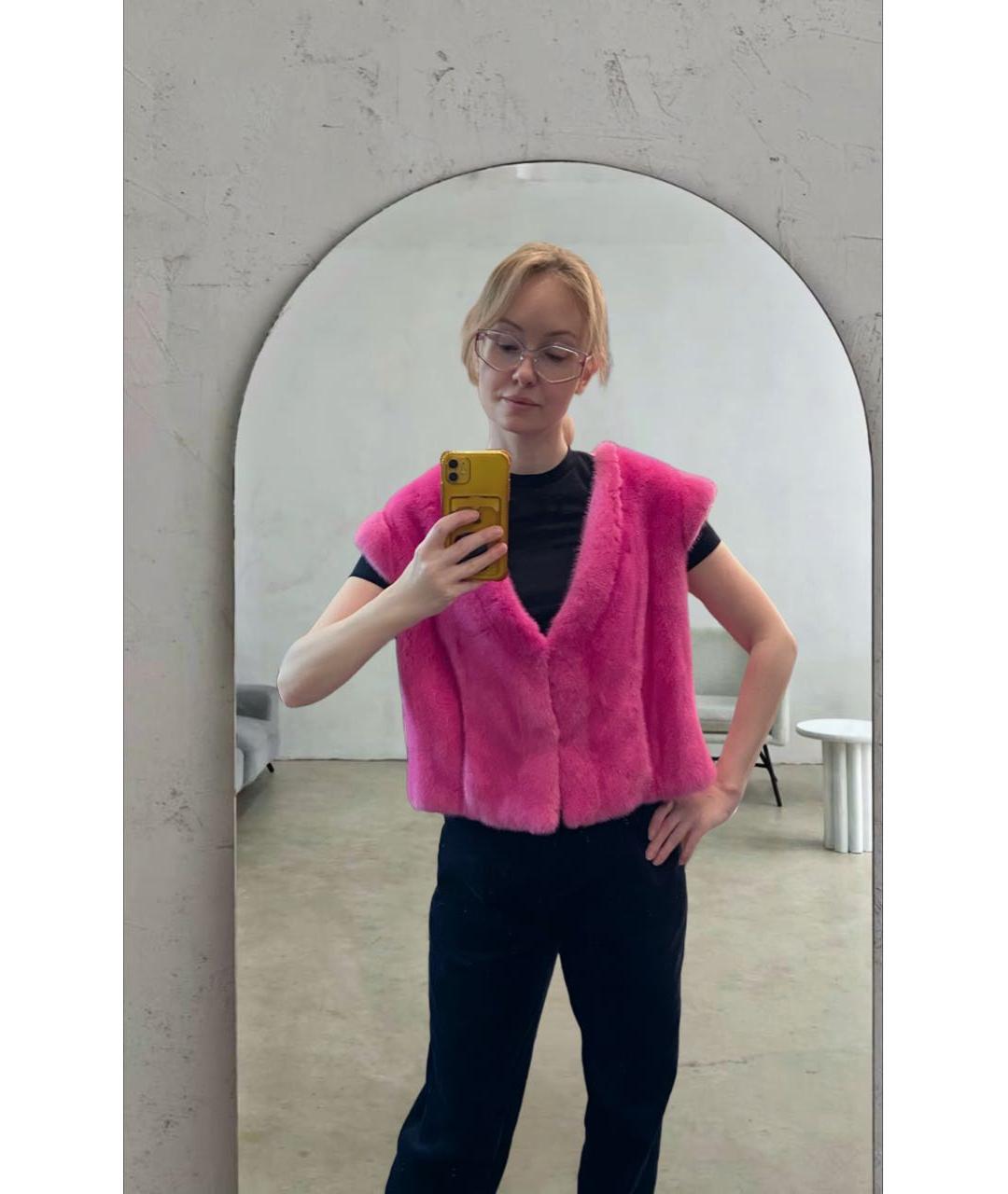 CHRISTIAN DIOR Фуксия меховая шуба, фото 2