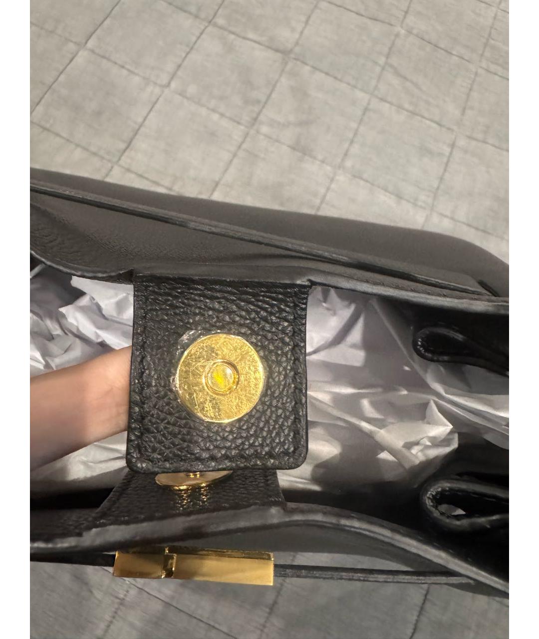 DEMELLIER Черная кожаная сумка тоут, фото 6