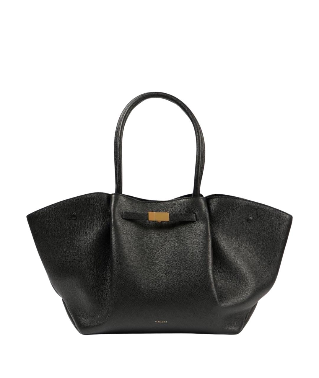 DEMELLIER Черная кожаная сумка тоут, фото 1