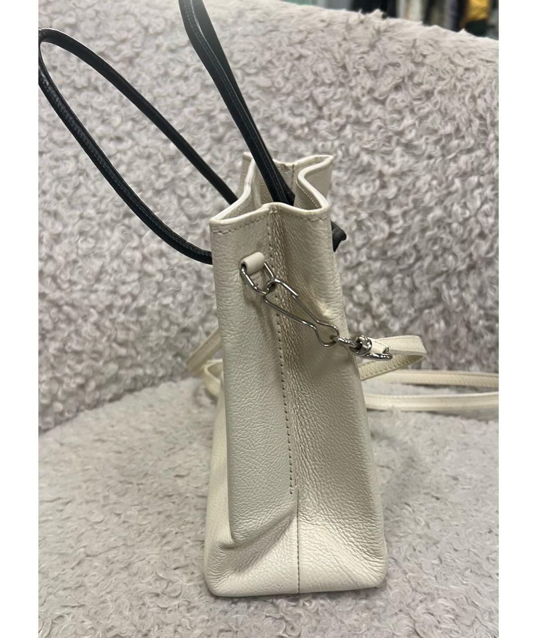 BALENCIAGA Белая кожаная сумка через плечо, фото 2