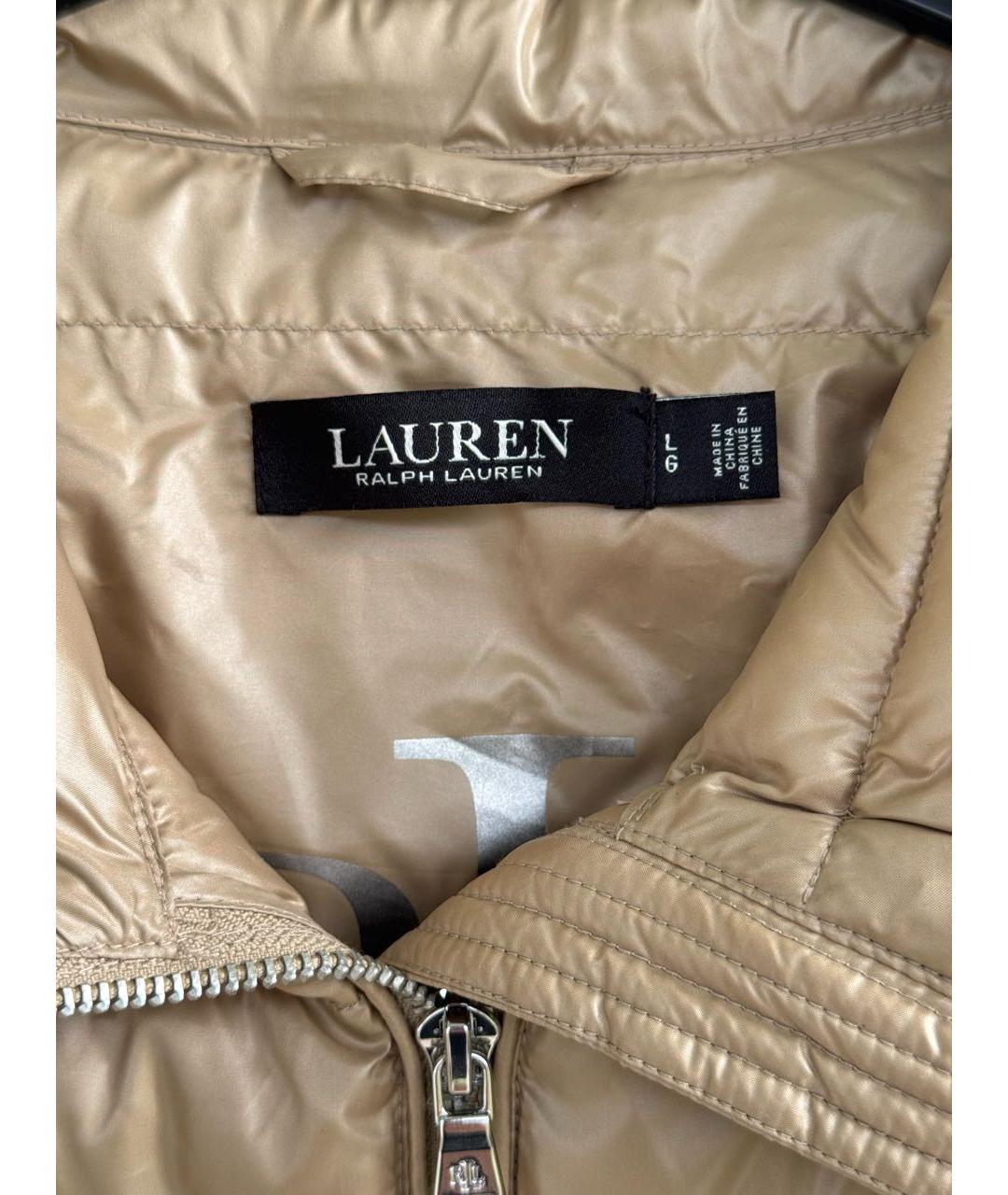 RALPH LAUREN Бежевая полиэстеровая куртка, фото 2