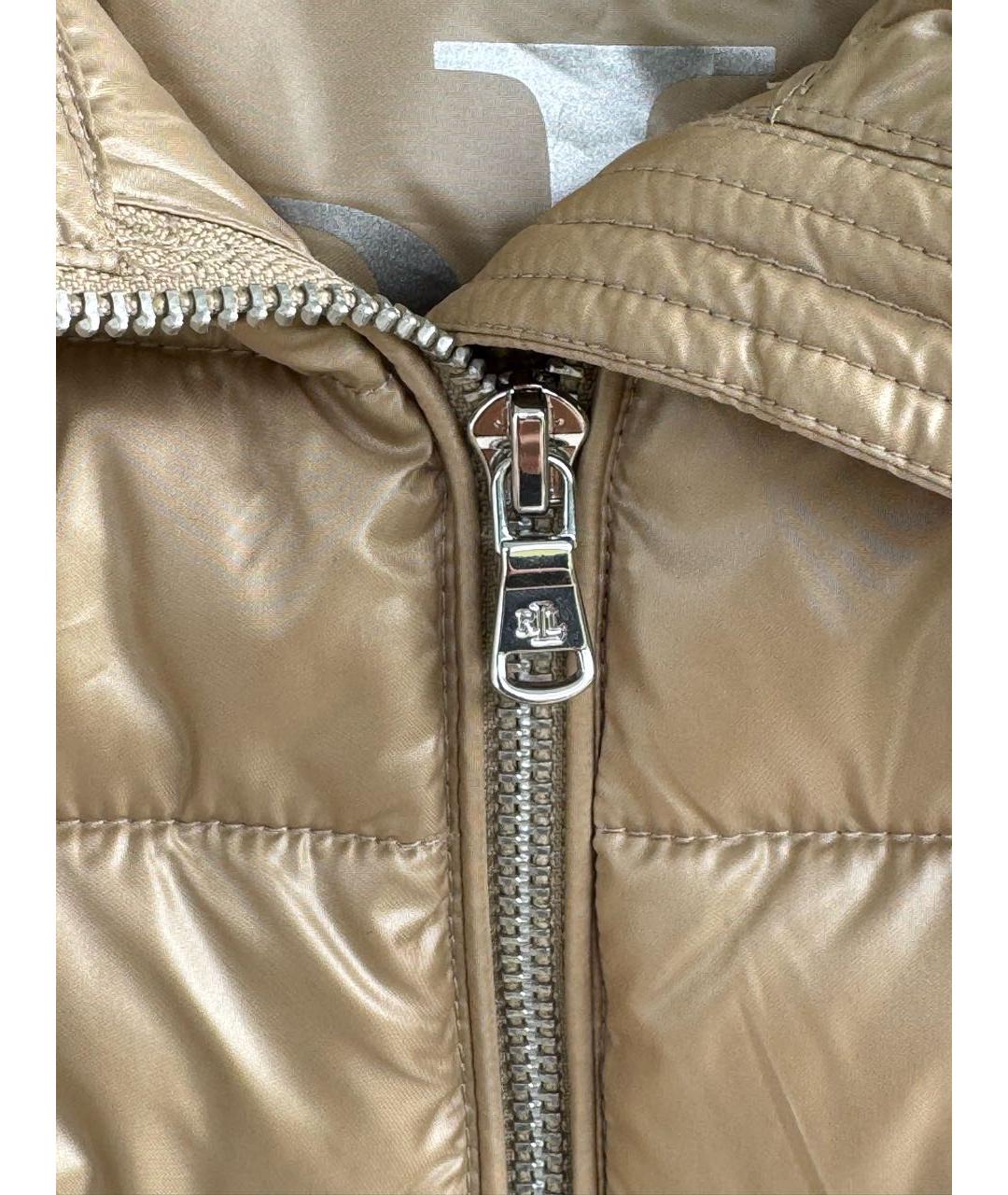 RALPH LAUREN Бежевая полиэстеровая куртка, фото 3
