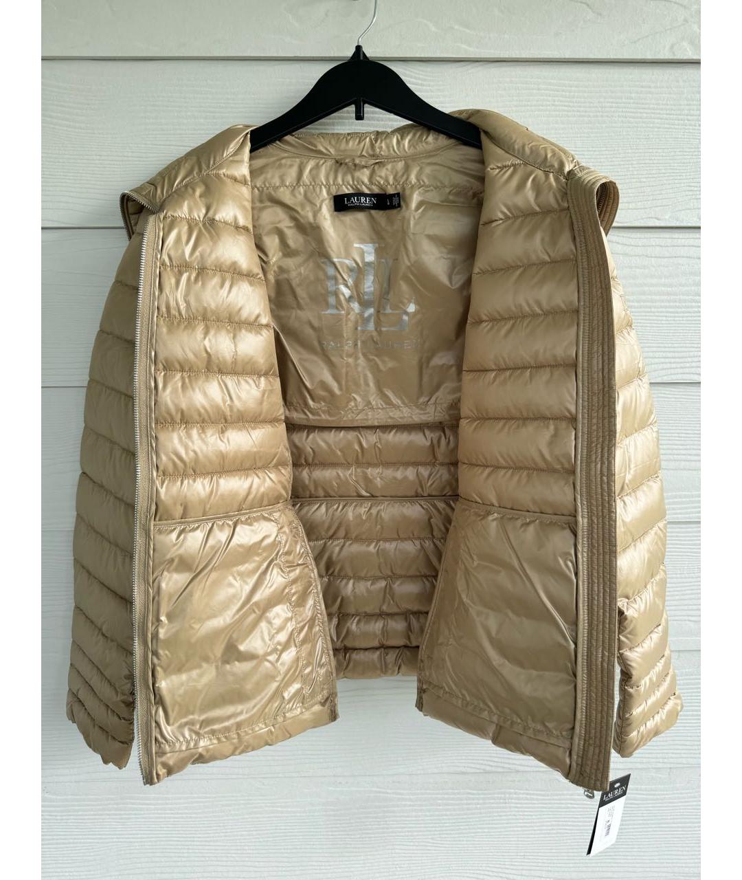 RALPH LAUREN Бежевая полиэстеровая куртка, фото 5