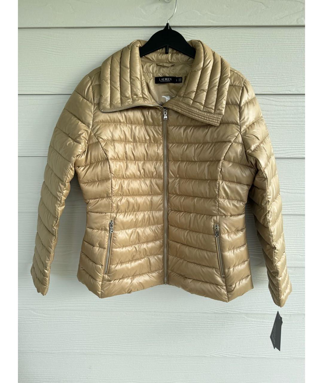RALPH LAUREN Бежевая полиэстеровая куртка, фото 9