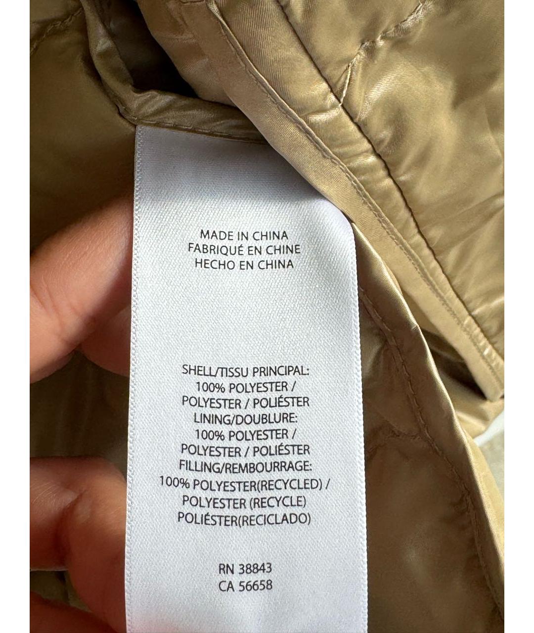 RALPH LAUREN Бежевая полиэстеровая куртка, фото 6