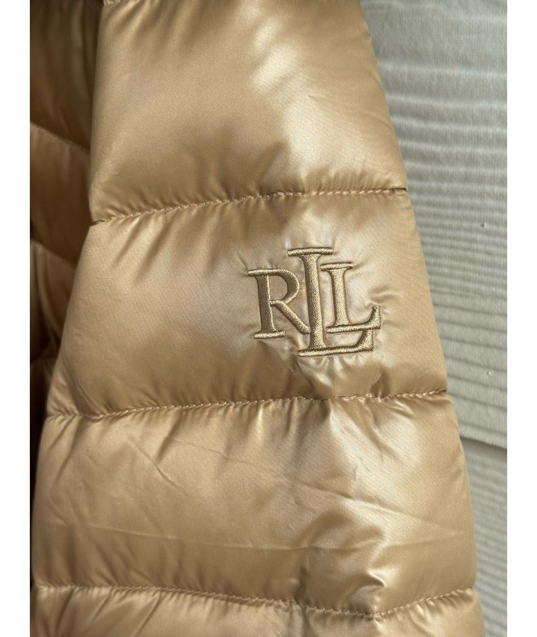 RALPH LAUREN Бежевая полиэстеровая куртка, фото 7