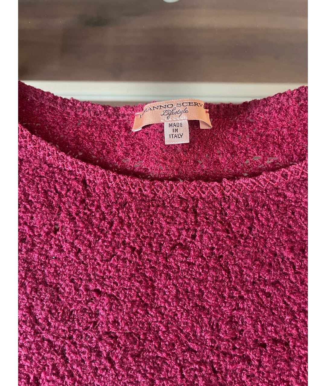 ERMANNO SCERVINO Бордовый шерстяной джемпер / свитер, фото 3