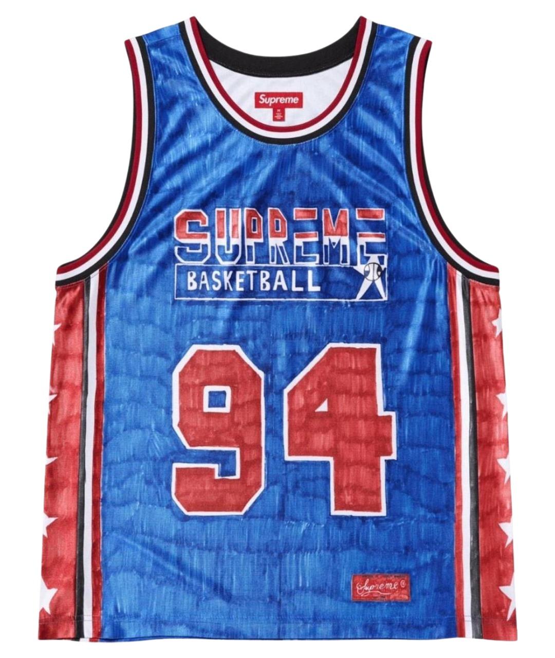 SUPREME Мульти синтетическая майка, фото 1