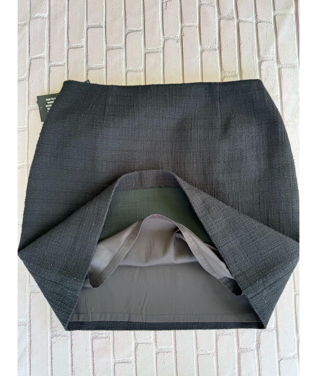 KARL LAGERFELD Черная хлопковая юбка мини, фото 7