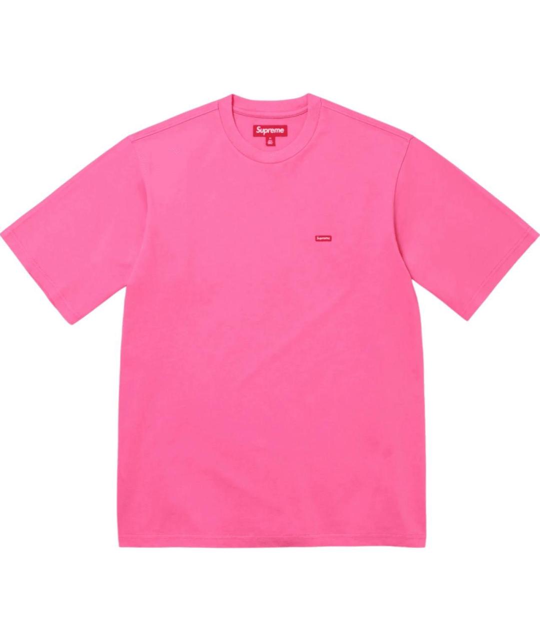 SUPREME Розовая хлопковая футболка, фото 2