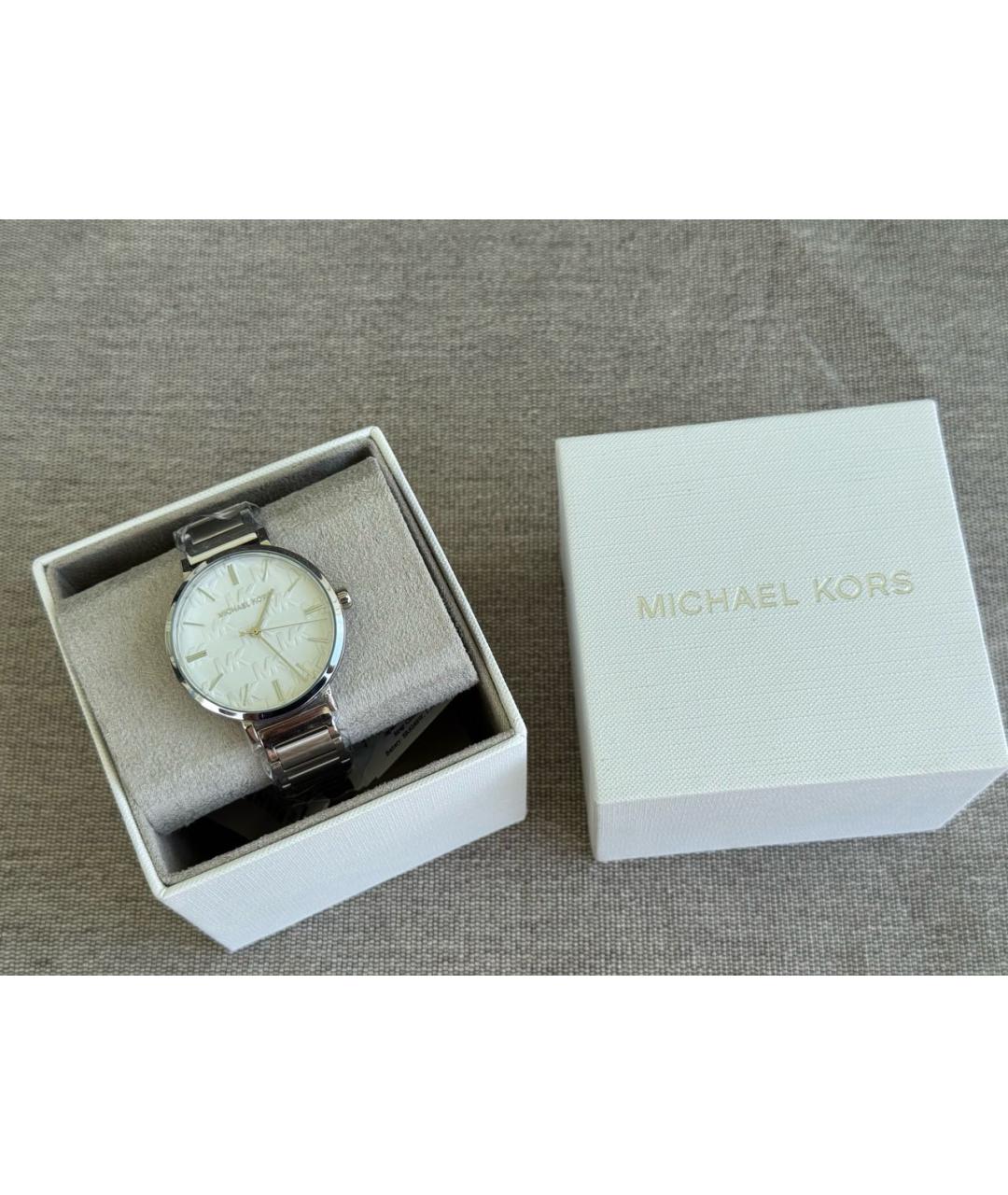 MICHAEL KORS Серебряные металлические часы, фото 2