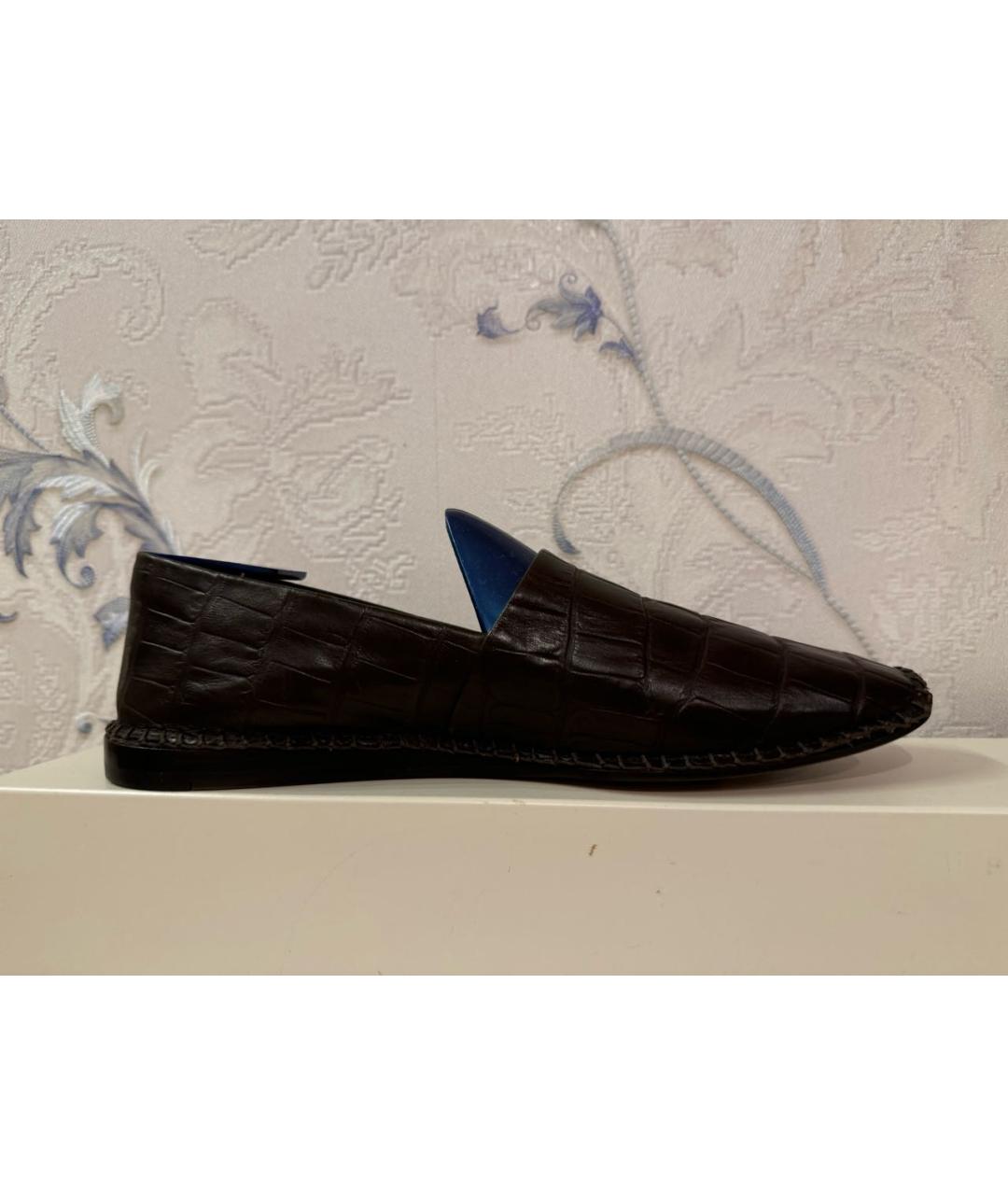 GIORGIO ARMANI Коричневые кожаные эспадрильи, фото 3