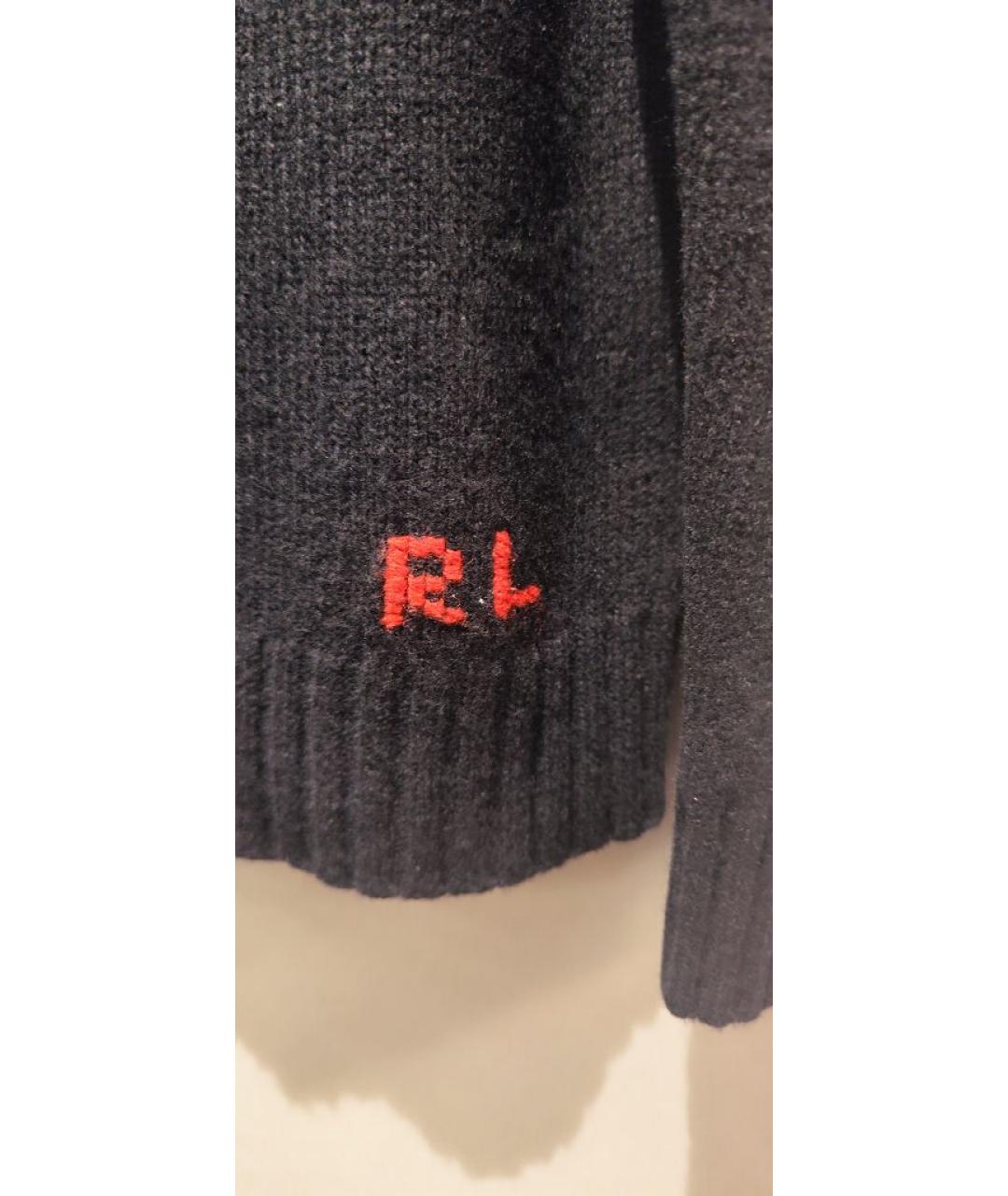 RALPH LAUREN Черный шерстяной джемпер / свитер, фото 4