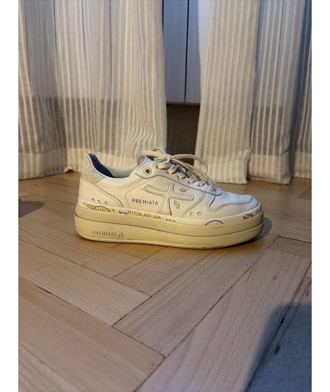 PREMIATA Белые кожаные кеды, фото 7