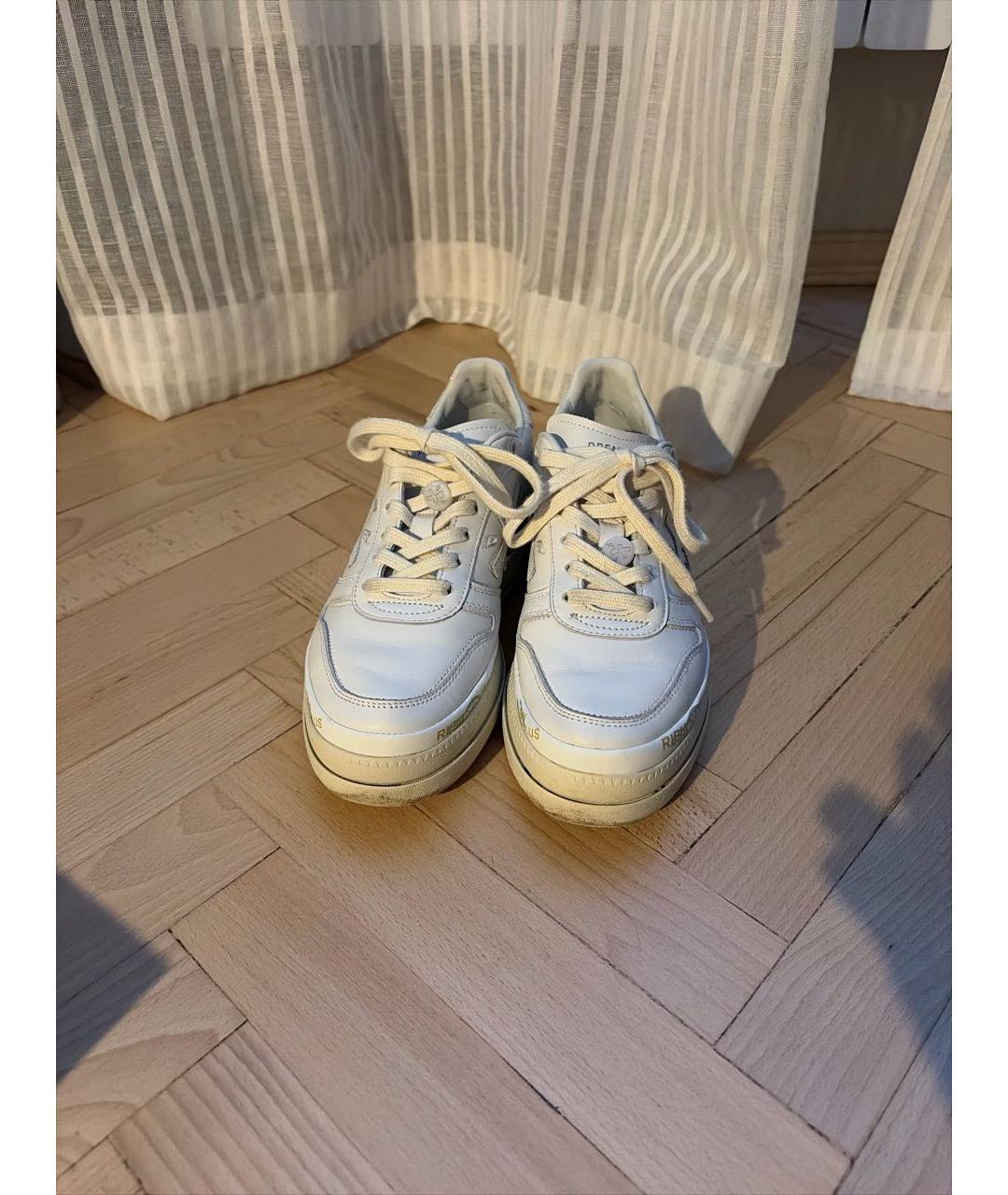 PREMIATA Белые кожаные кеды, фото 2