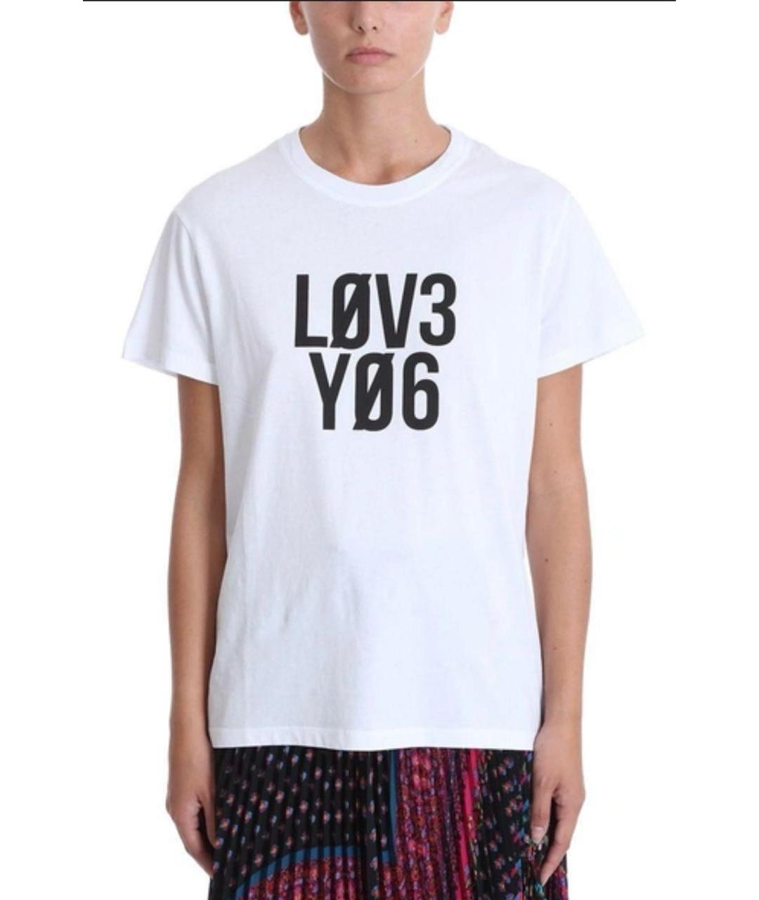 RED VALENTINO Белая хлопковая футболка, фото 7