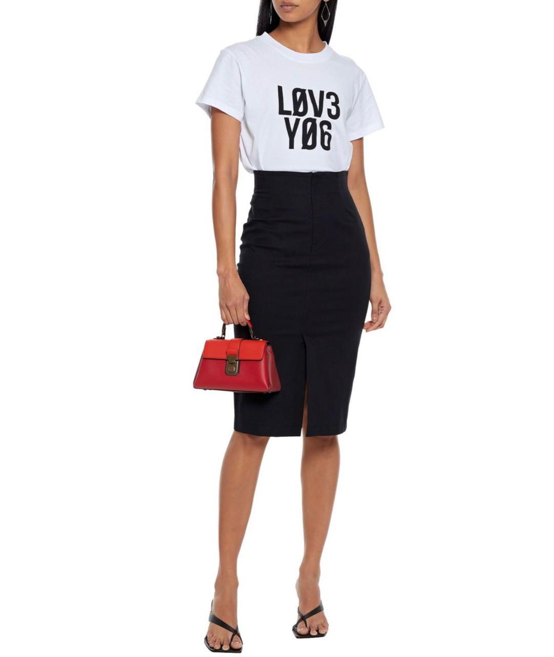 RED VALENTINO Белая хлопковая футболка, фото 8