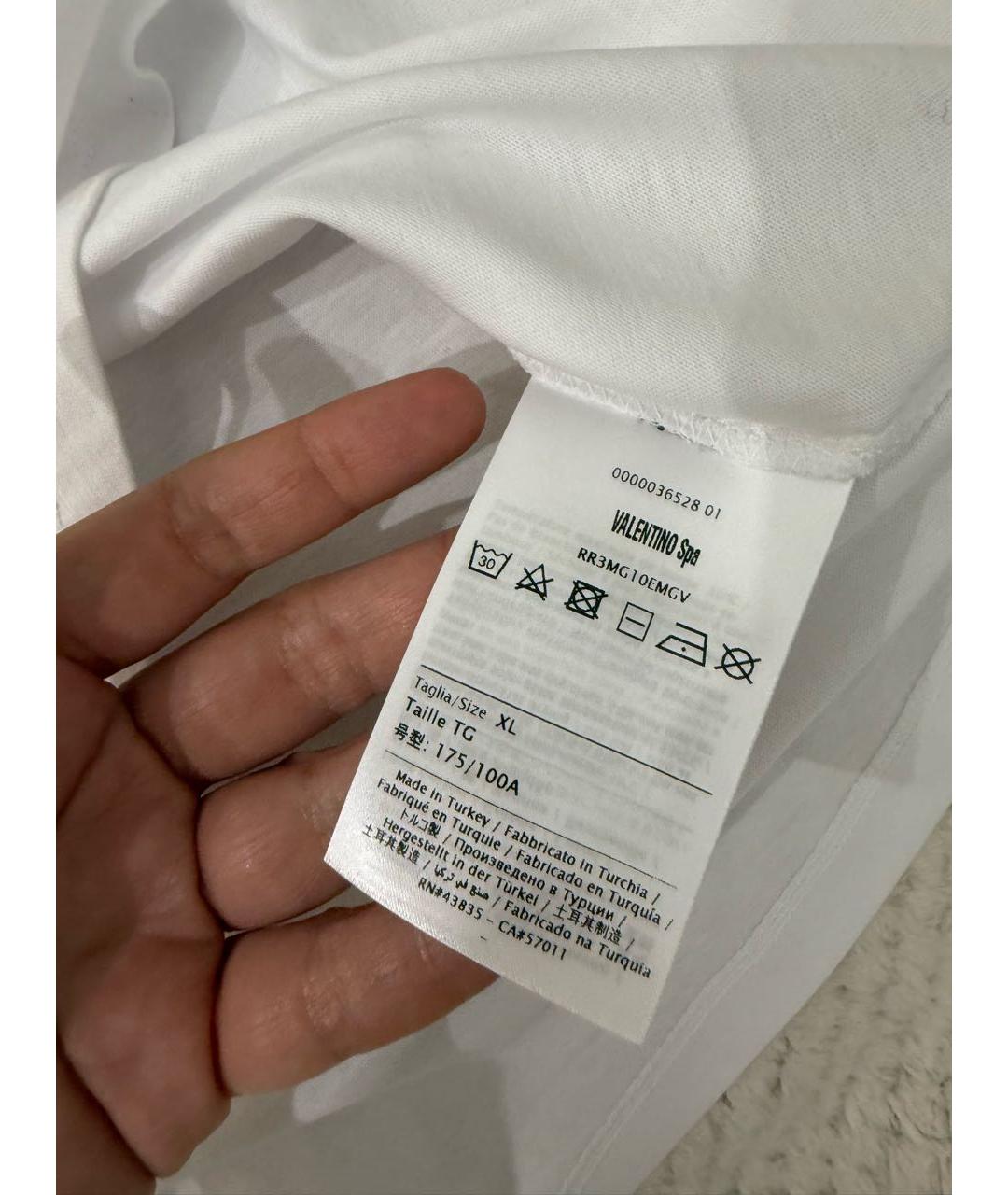 RED VALENTINO Белая хлопковая футболка, фото 4