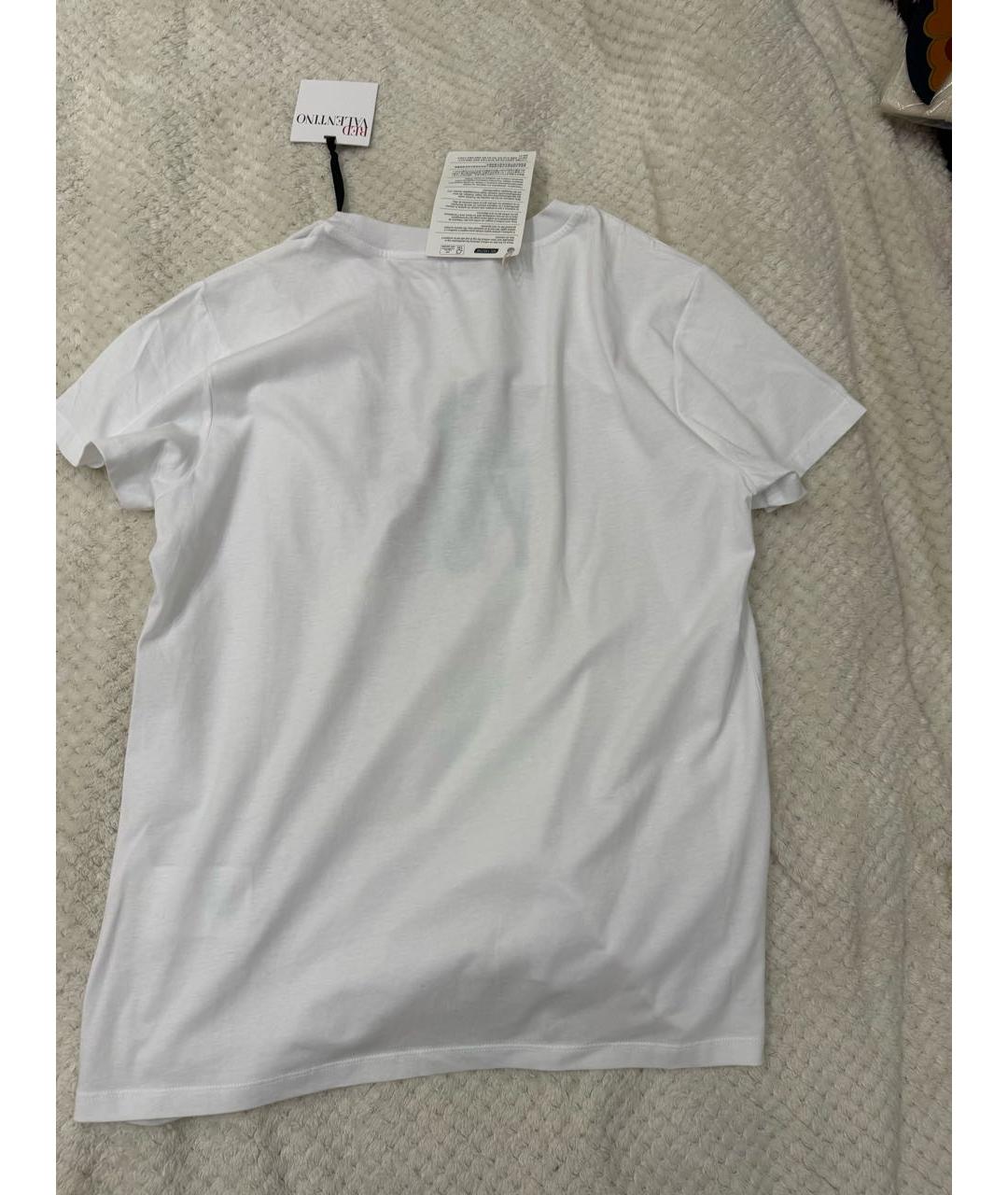 RED VALENTINO Белая хлопковая футболка, фото 6