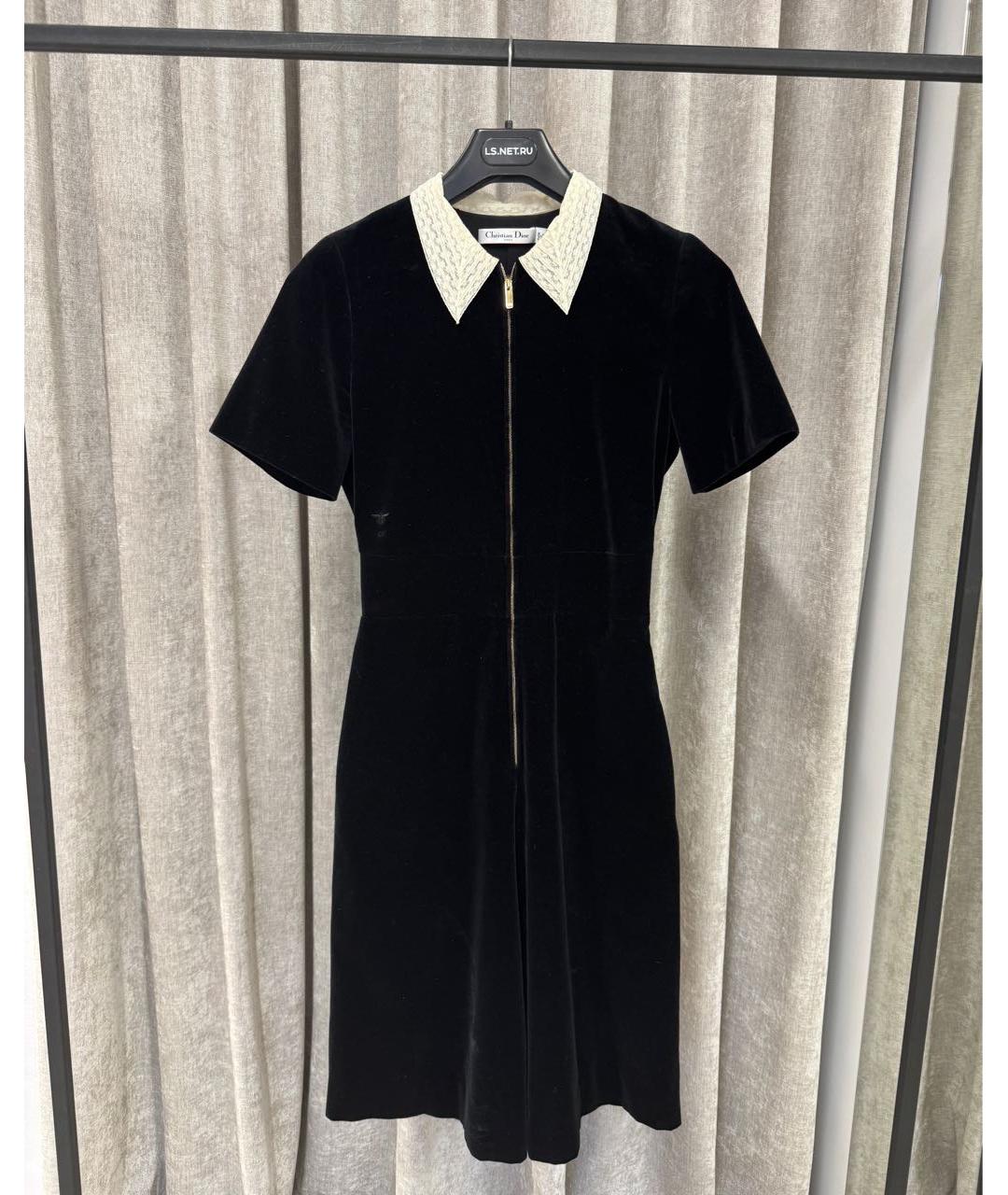 CHRISTIAN DIOR Черный бархатный комбинезон, фото 5