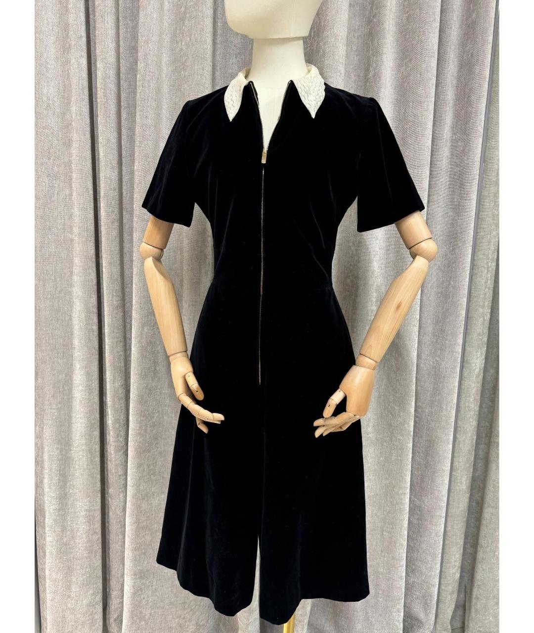 CHRISTIAN DIOR Черный бархатный комбинезон, фото 4