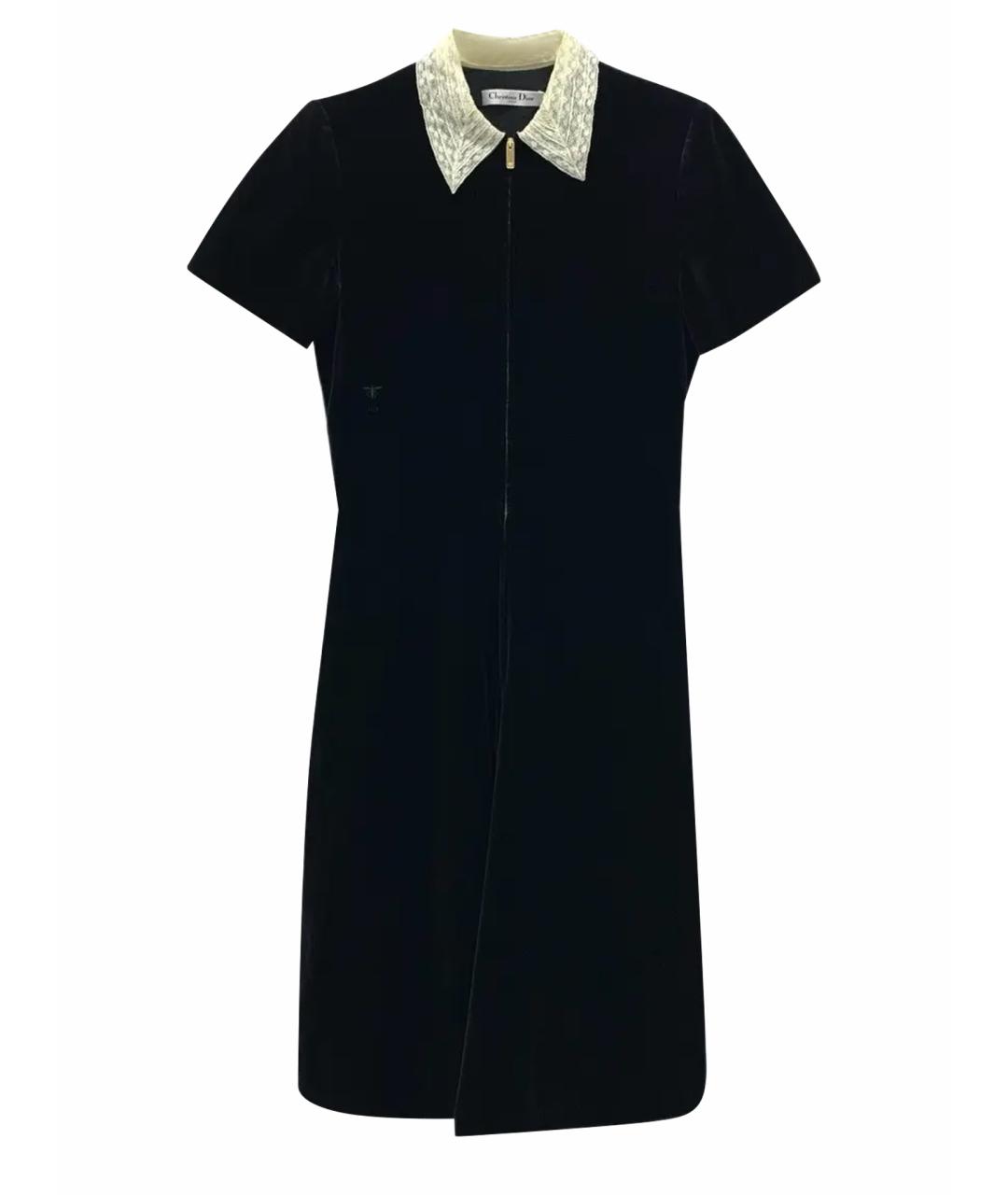 CHRISTIAN DIOR Черный бархатный комбинезон, фото 1