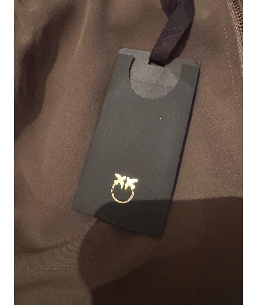 PINKO Хаки полиэстеровое повседневное платье, фото 4