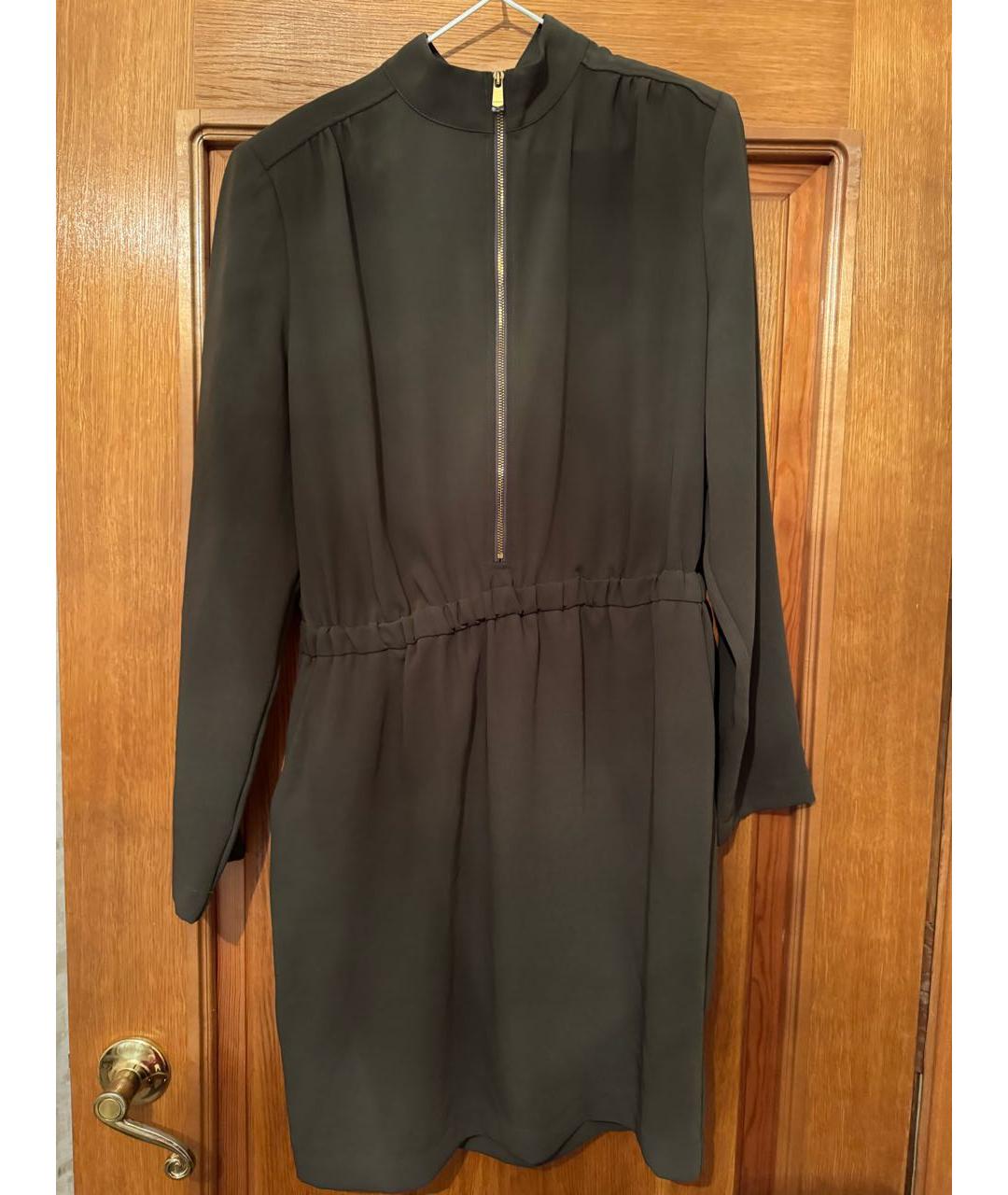 PINKO Хаки полиэстеровое повседневное платье, фото 2