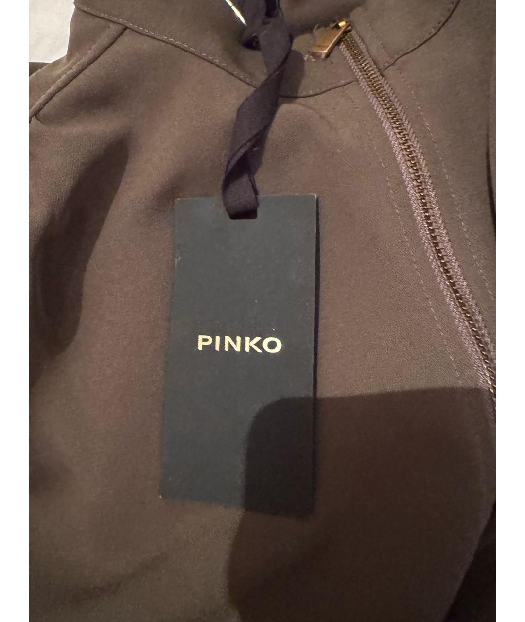 PINKO Хаки полиэстеровое повседневное платье, фото 5