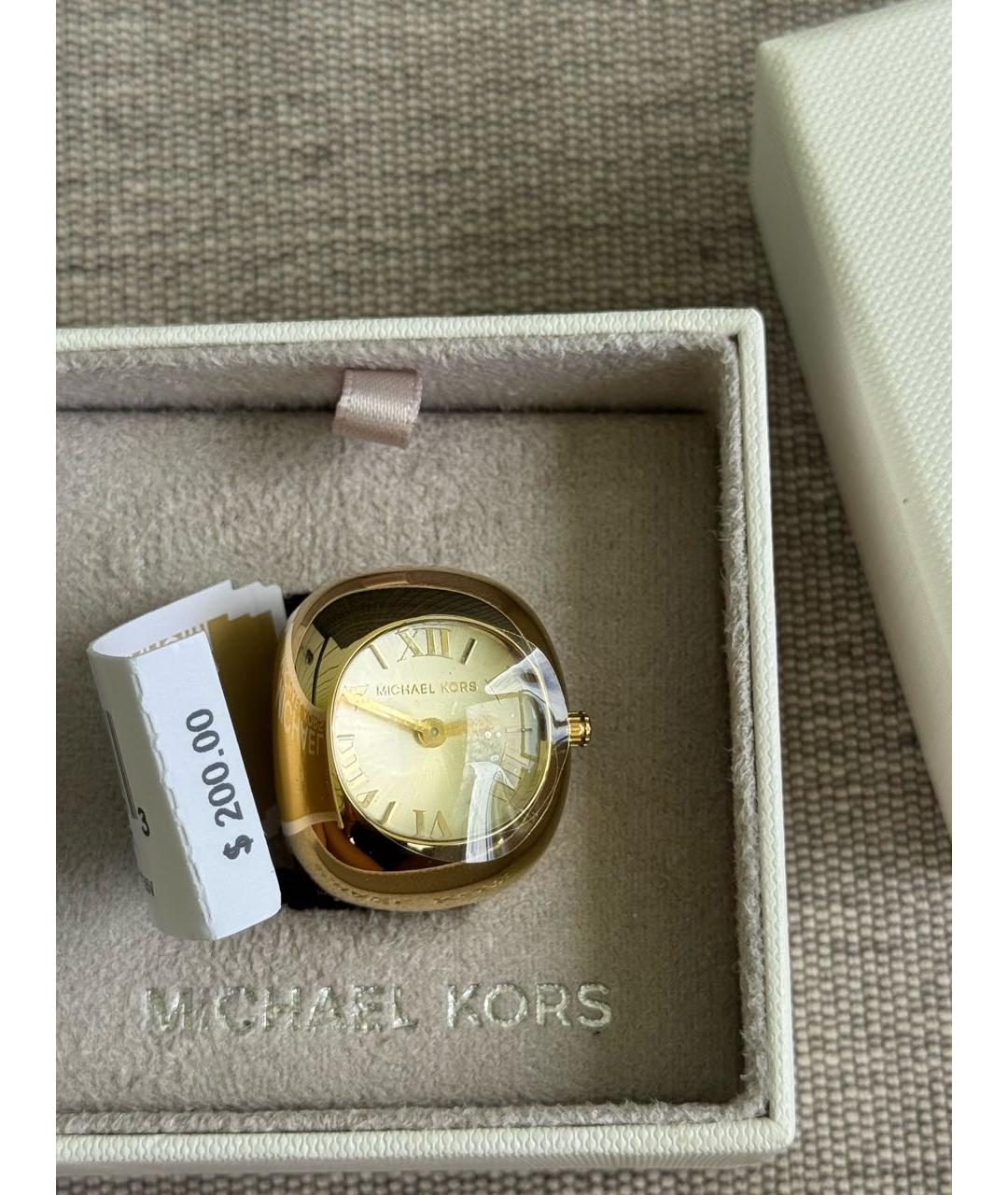 MICHAEL KORS Золотые металлические часы, фото 2