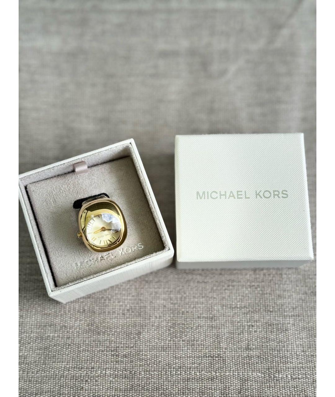 MICHAEL KORS Золотые металлические часы, фото 3