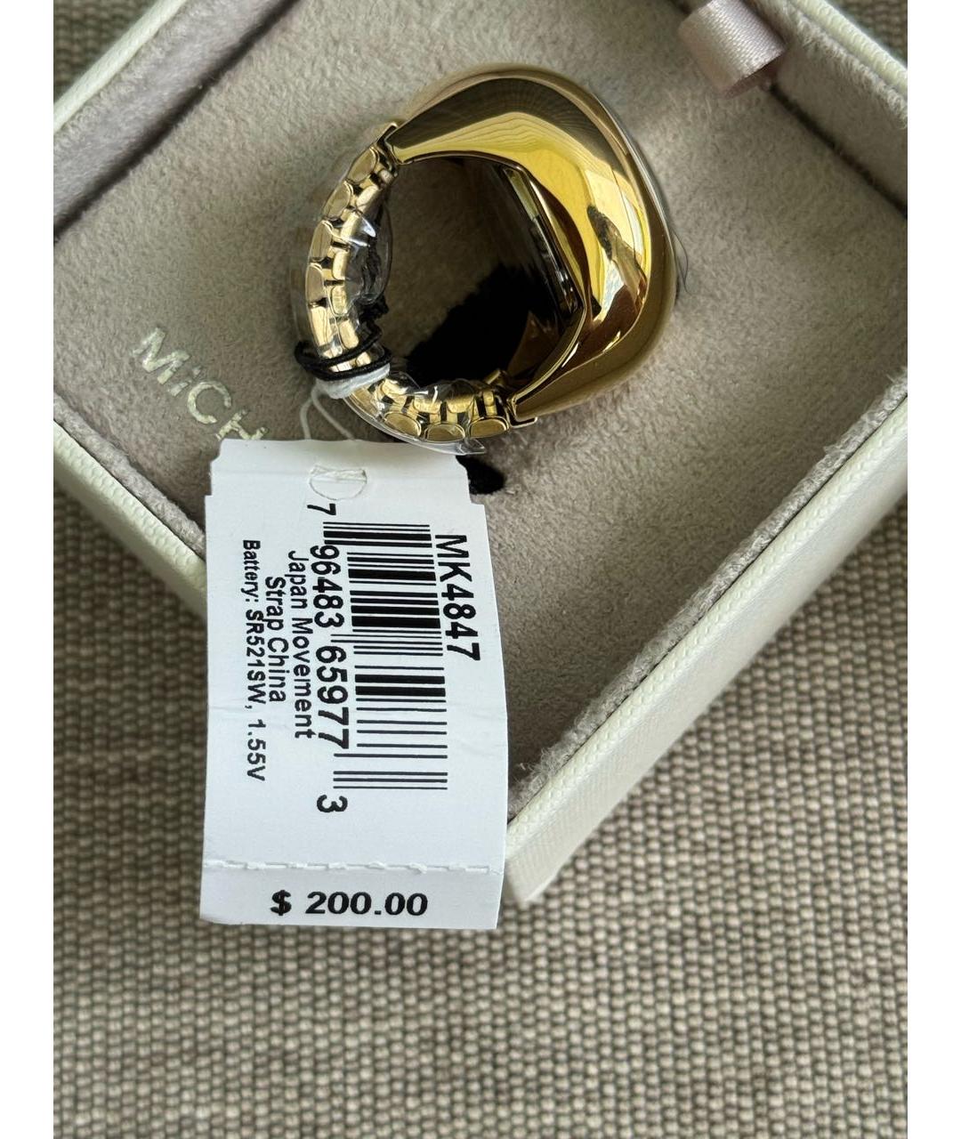 MICHAEL KORS Золотые металлические часы, фото 5