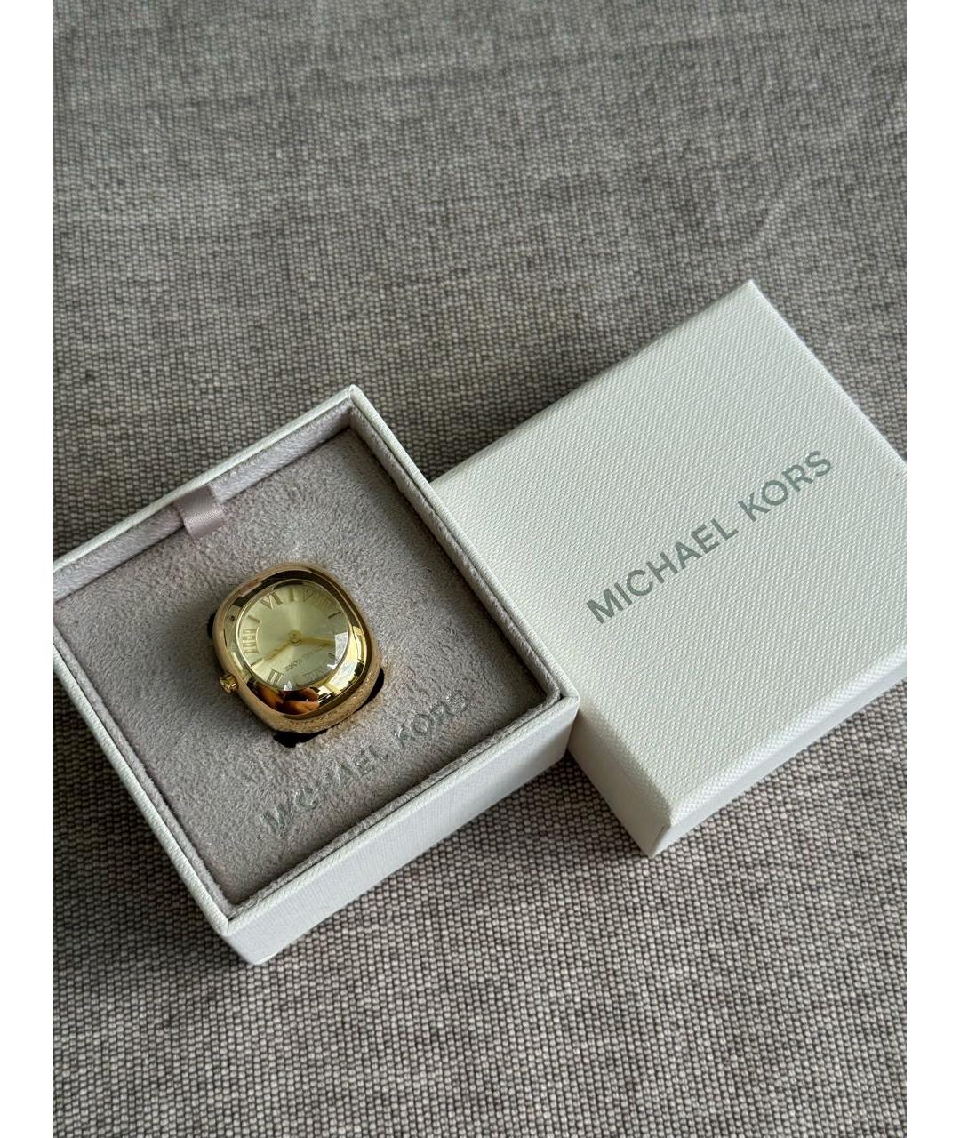 MICHAEL KORS Золотые металлические часы, фото 7
