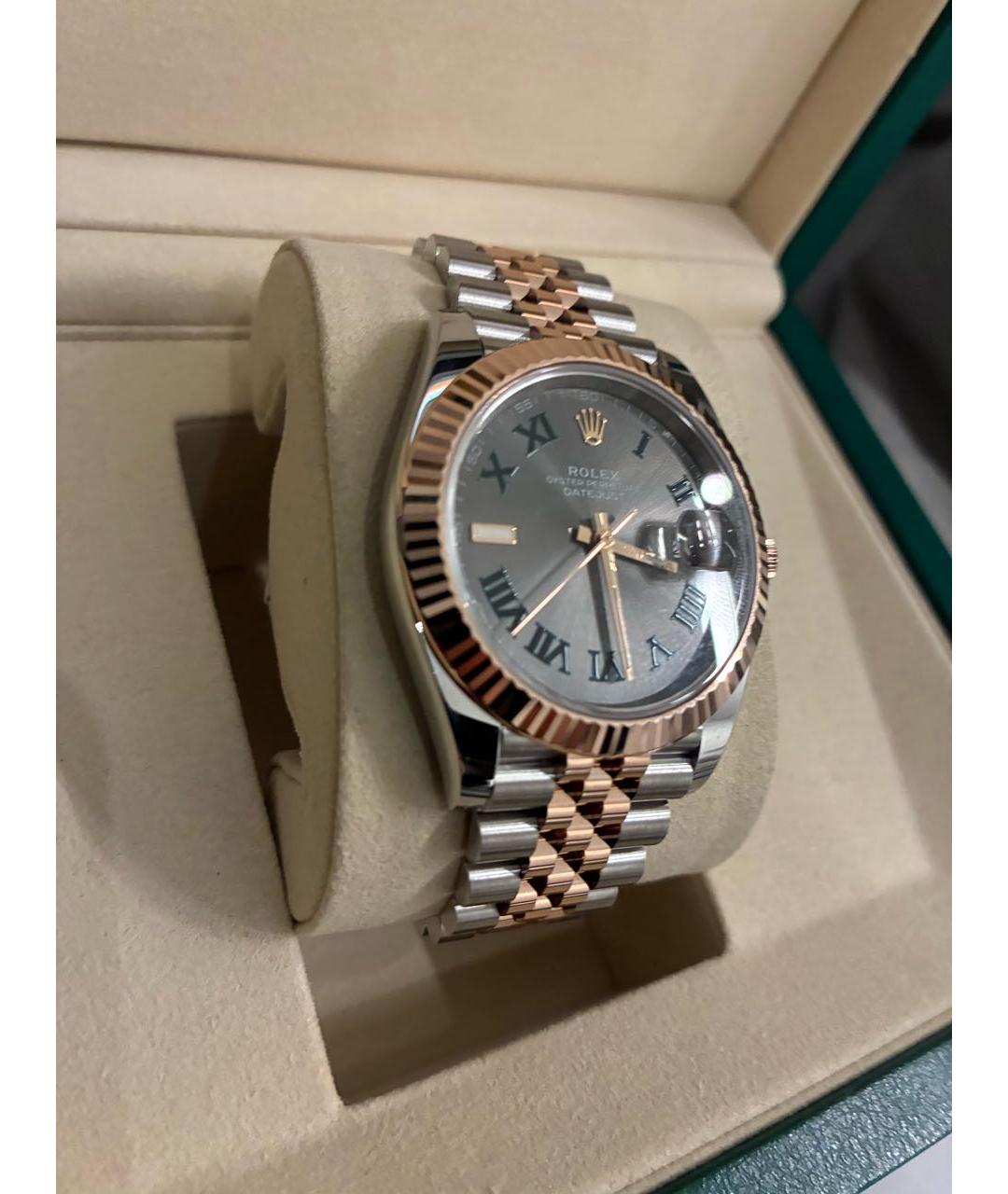 ROLEX Серебряные часы из розового золота, фото 7