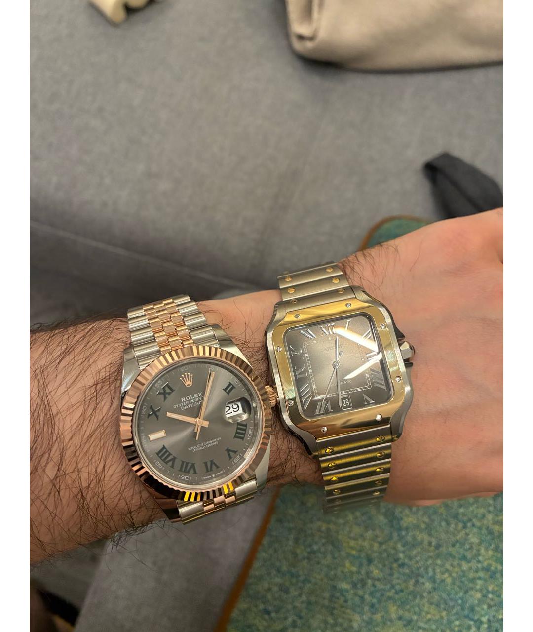 ROLEX Серебряные часы из розового золота, фото 6