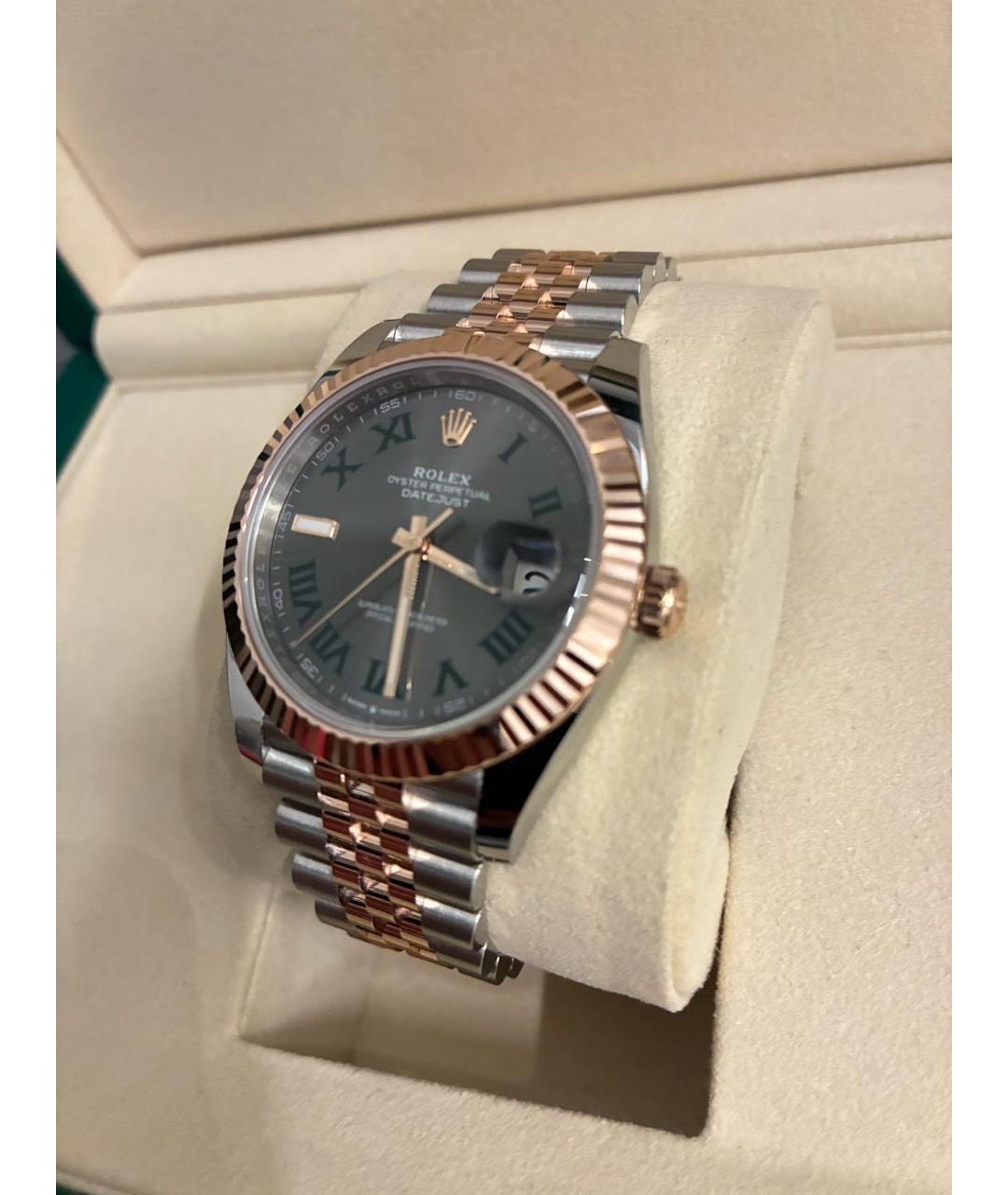 ROLEX Серебряные часы из розового золота, фото 3
