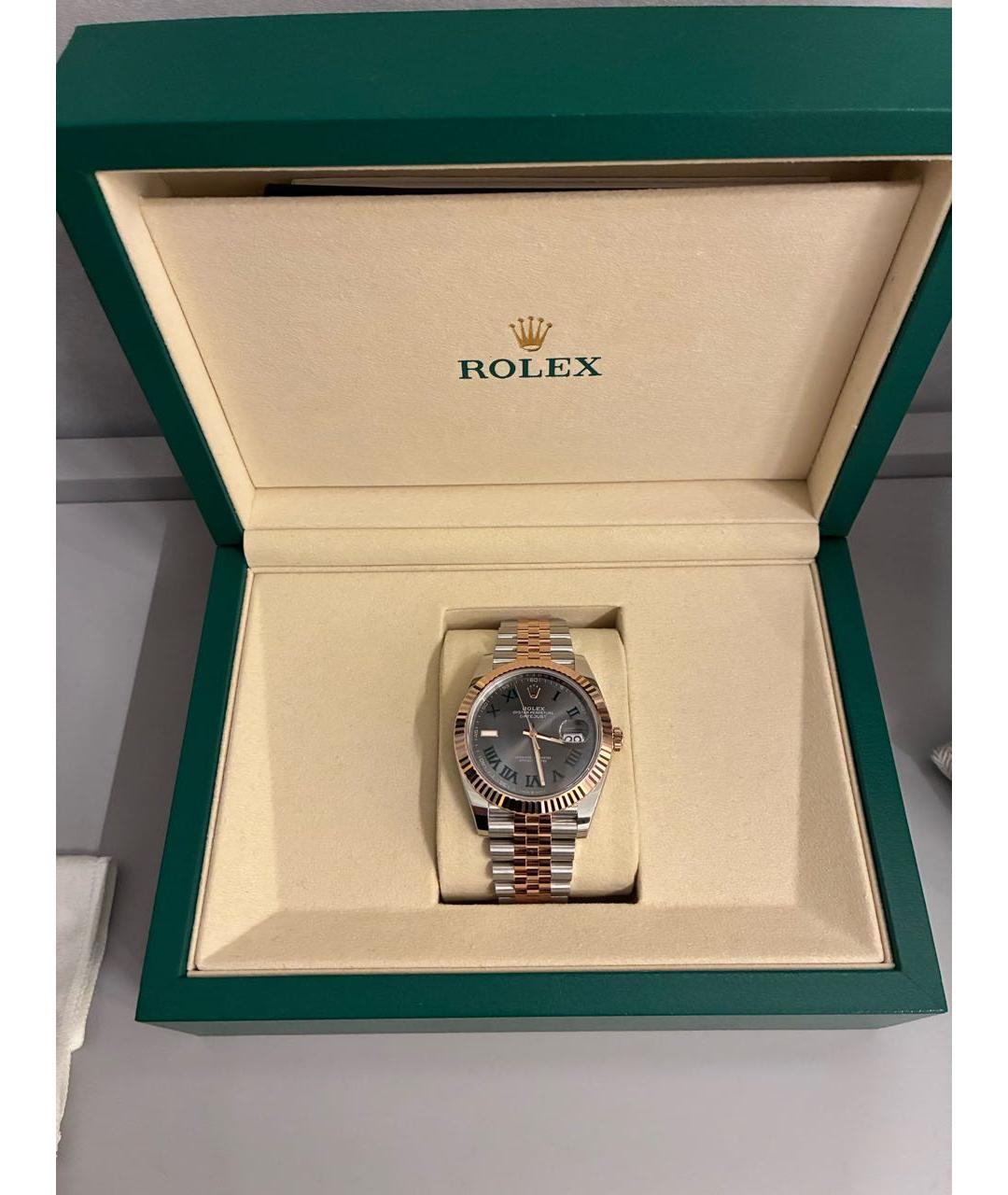 ROLEX Серебряные часы из розового золота, фото 2