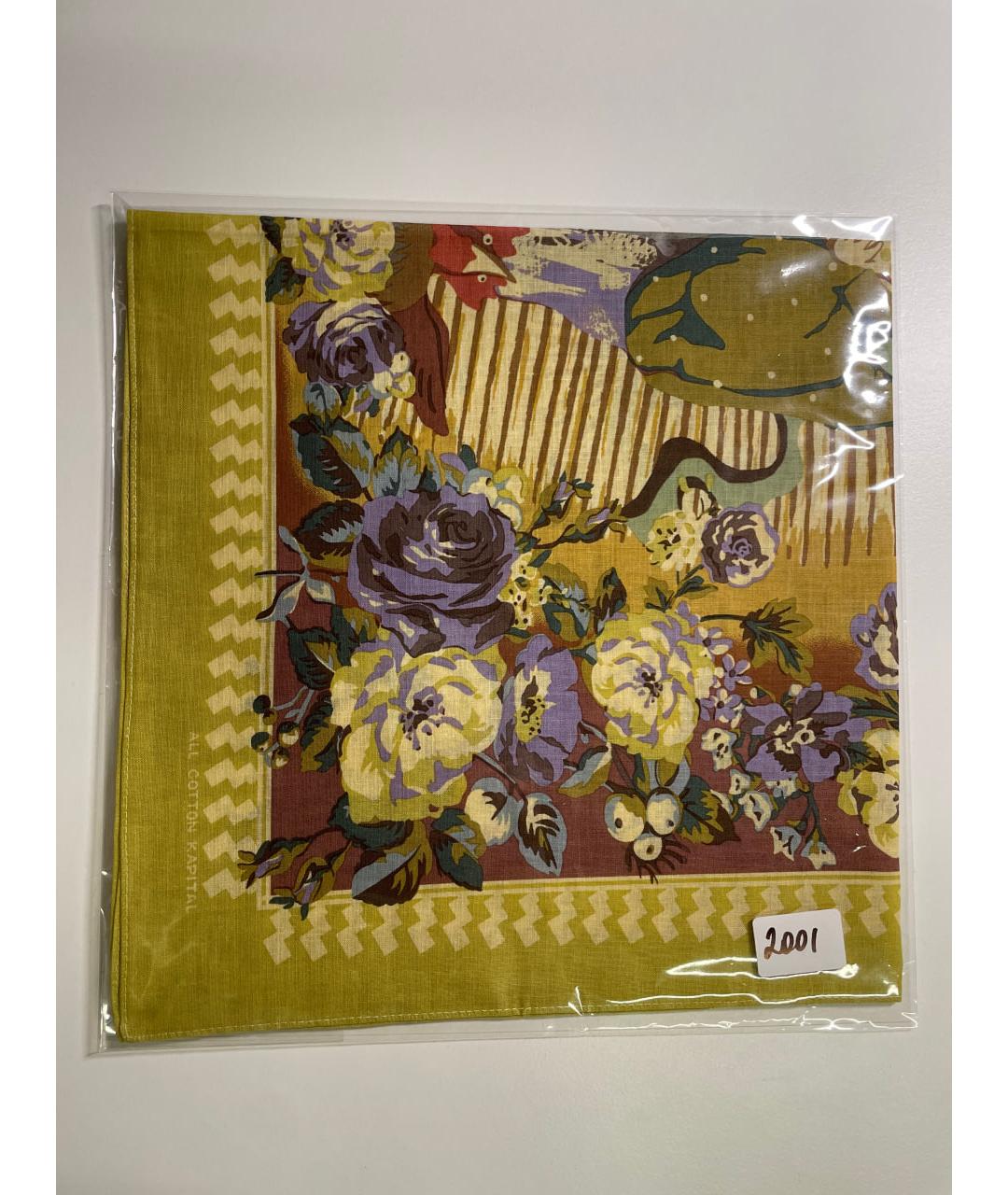 Kapital Желтый хлопковый платок, фото 4