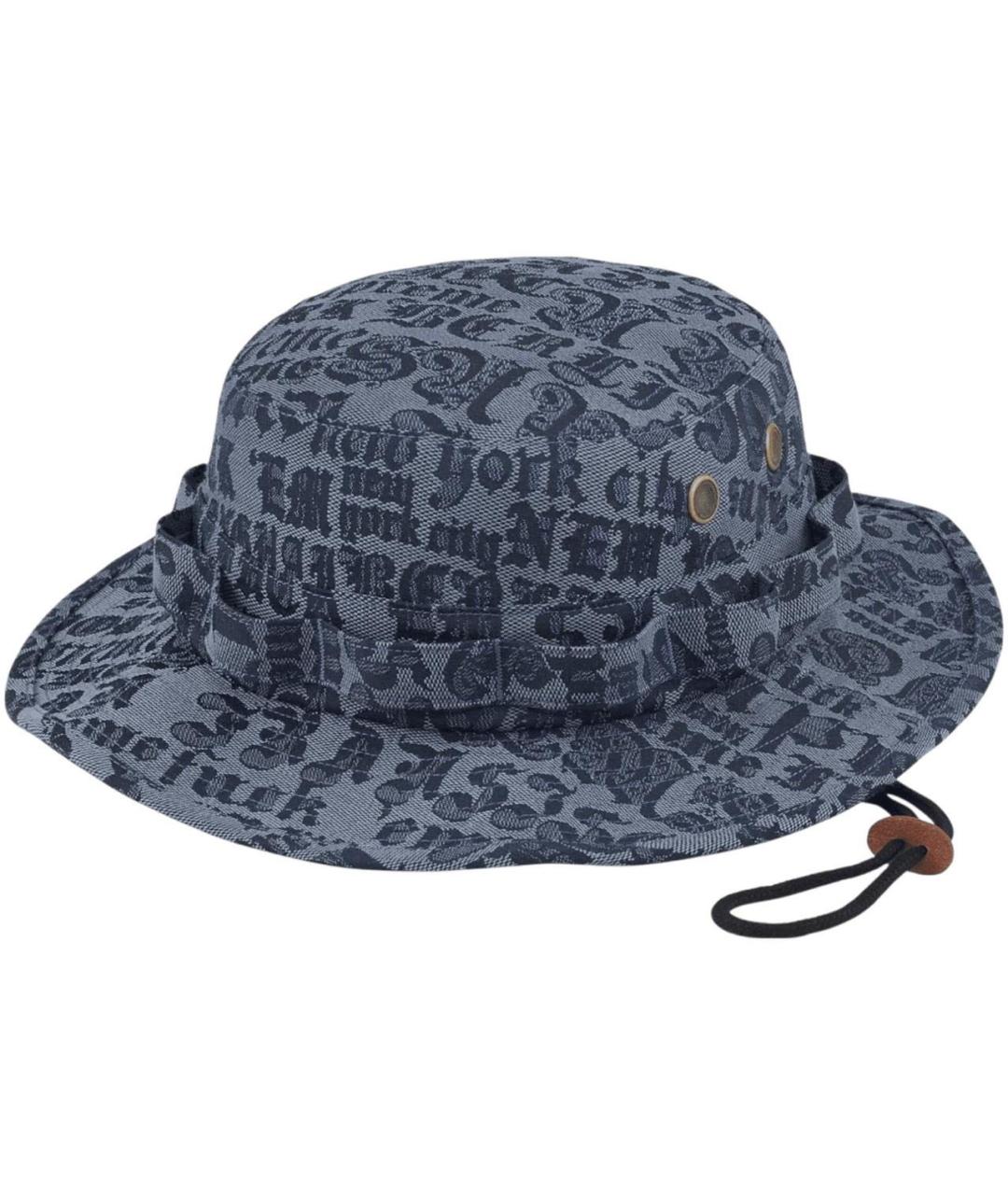 SUPREME Темно-синяя хлопковая шляпа, фото 2