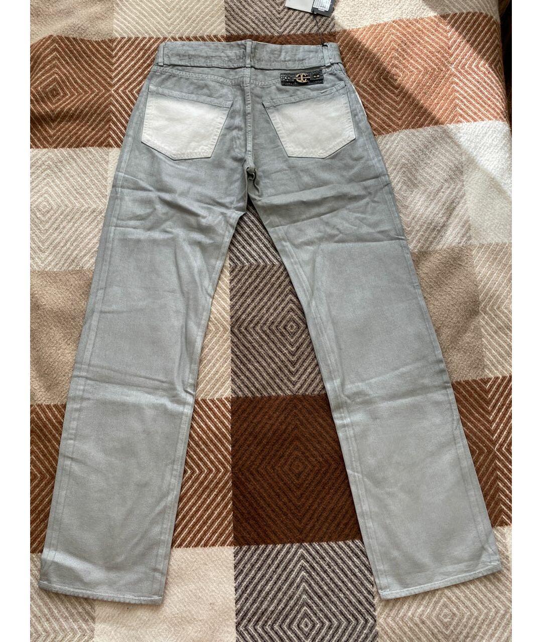 JUST CAVALLI Серые хлопковые джинсы, фото 2
